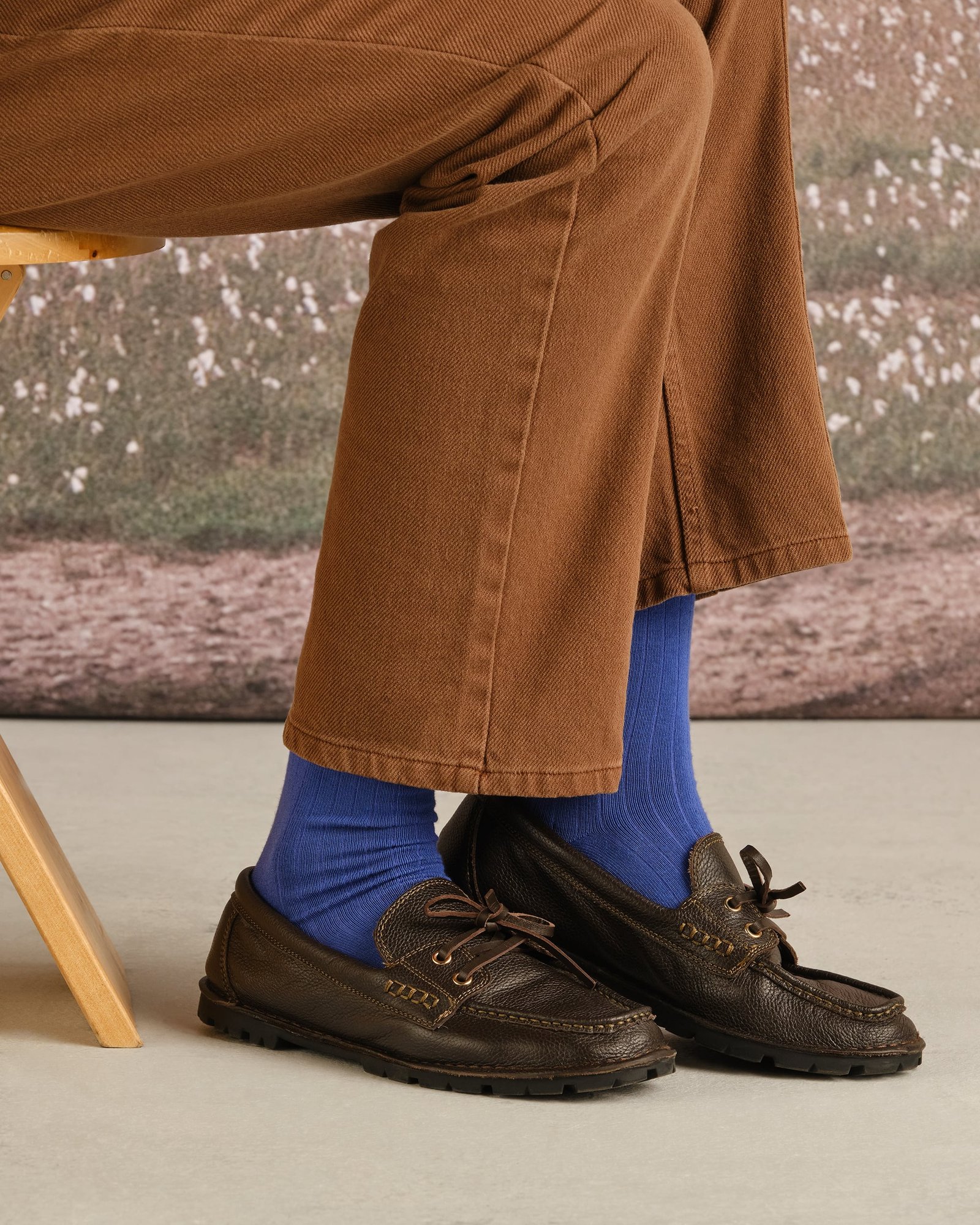 Rib Socks Knivsta Solid Dazzling Blue