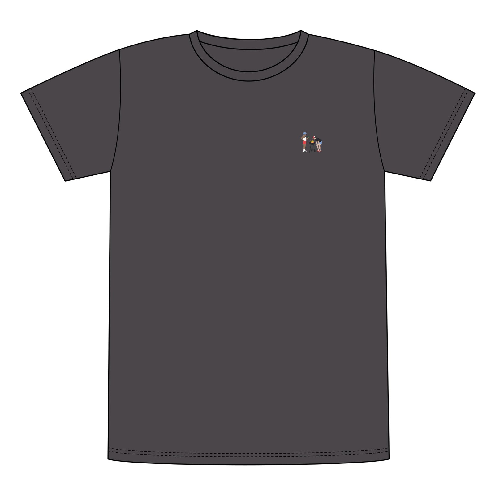 T-shirt Stockholm BBQ Charcoal