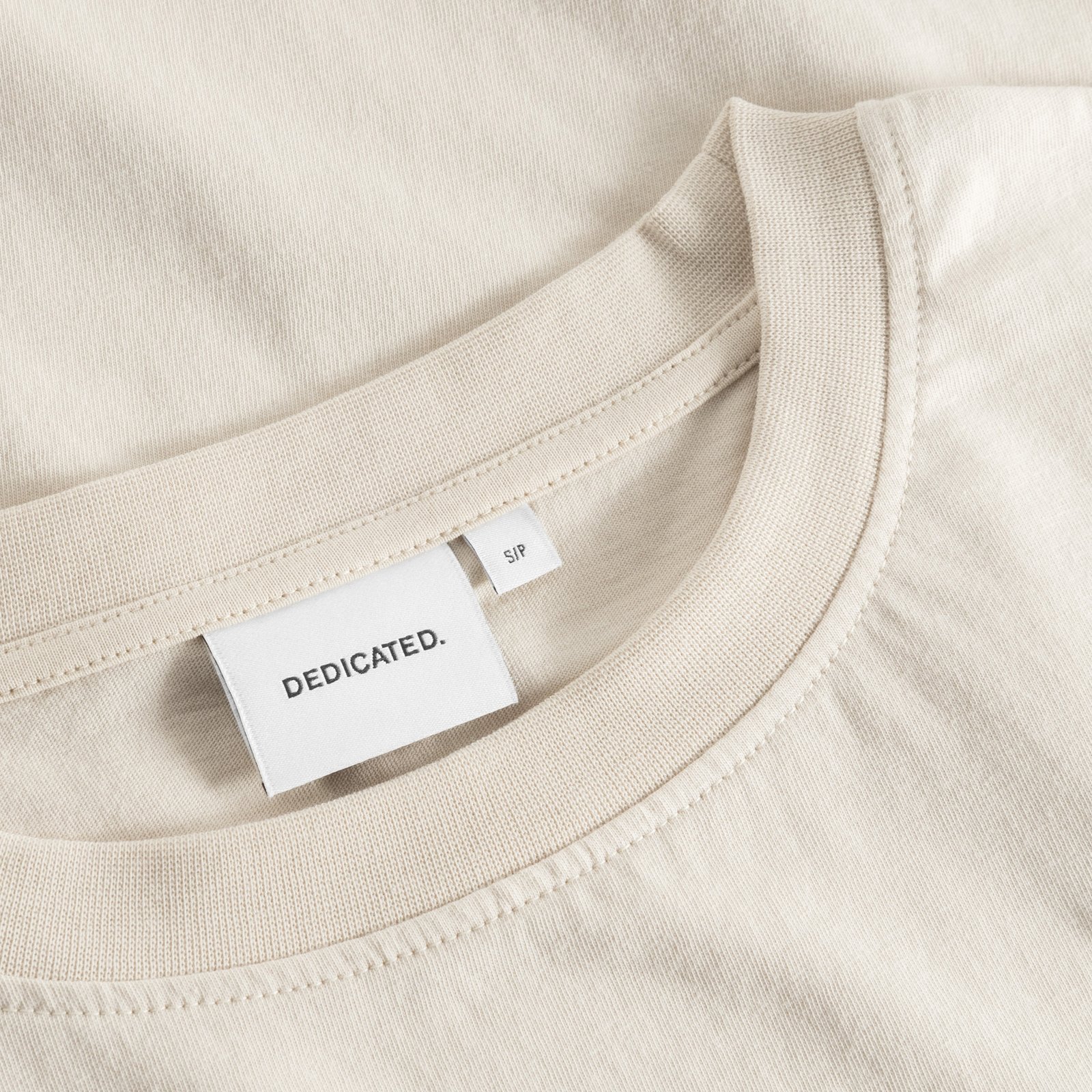 T-shirt Vadstena Curious Cat Oat White