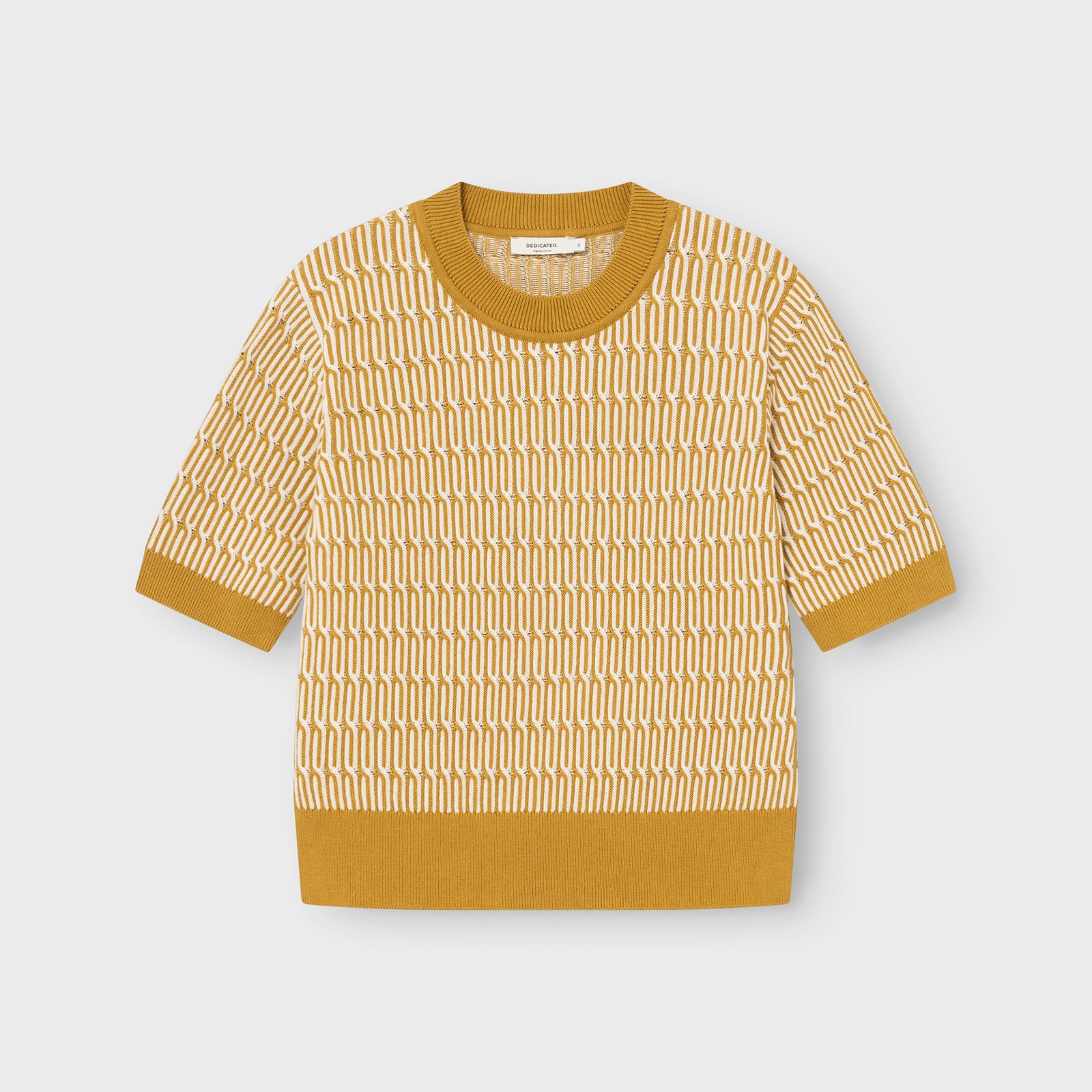 Knitted T-shirt Flen Infinity Knit Bronze Yellow