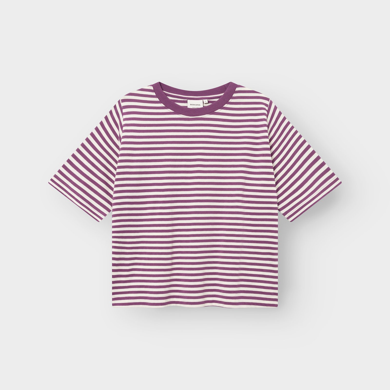 T-shirt Vadstena Stripes Purple/Off-White