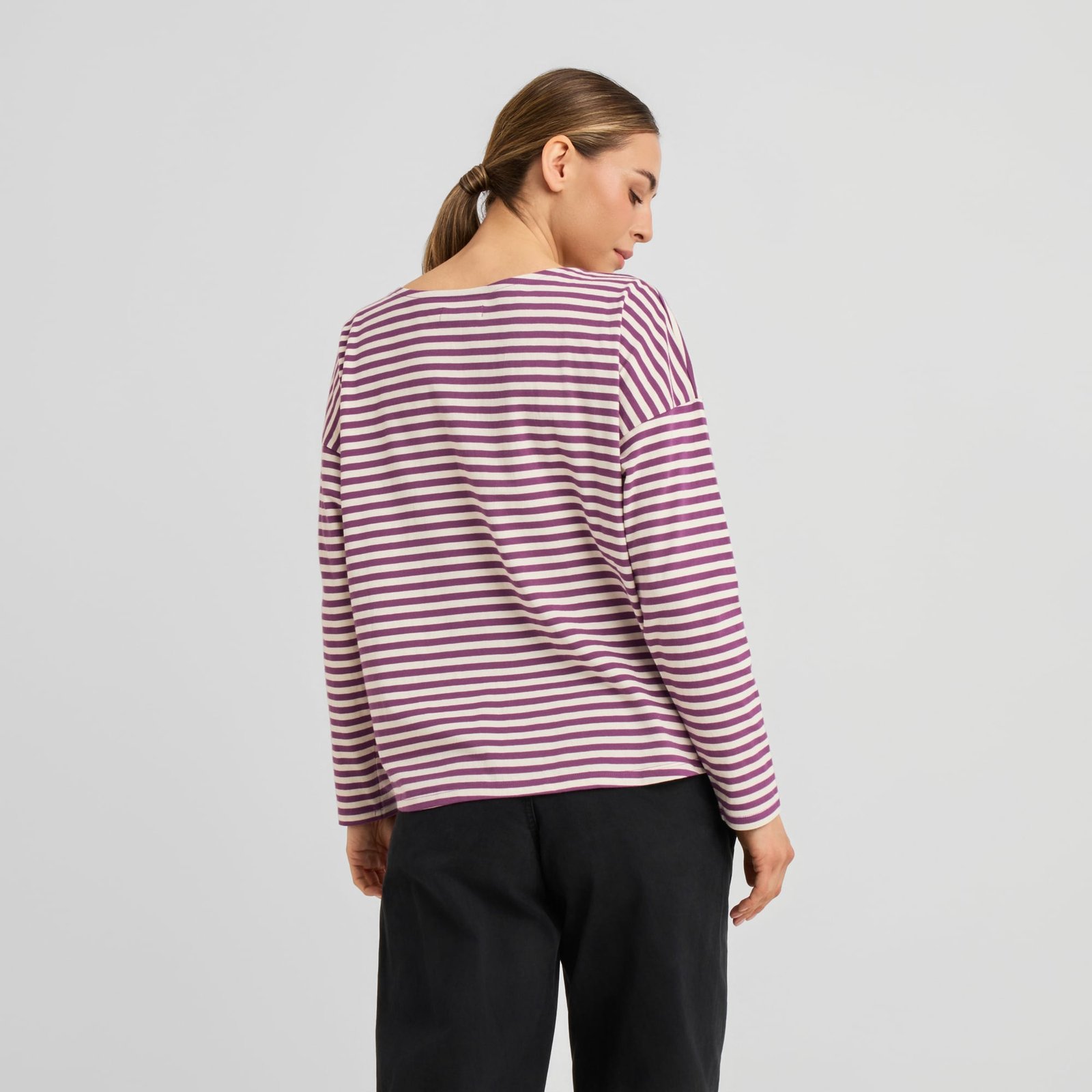 Top Humledal Stripes Purple/Off-White