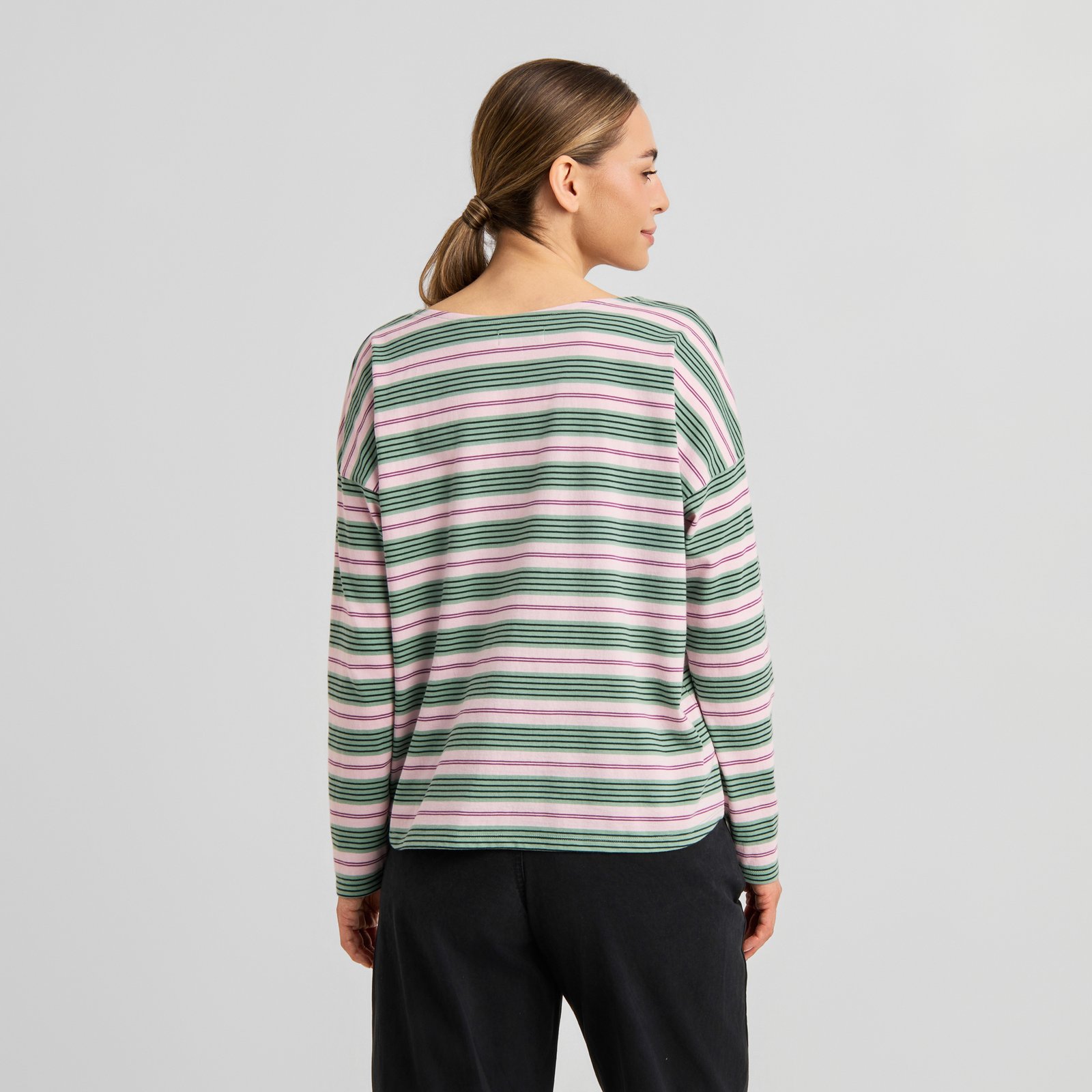Top Humledal Retro Stripe Granite Green