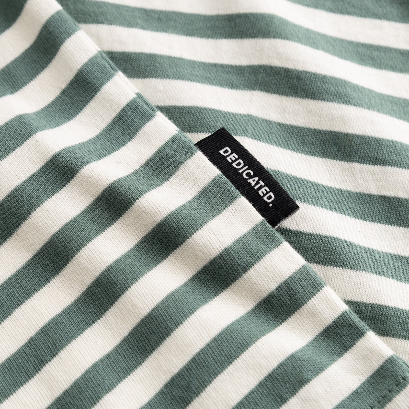T-shirt Stockholm Stripes Green/Off-White