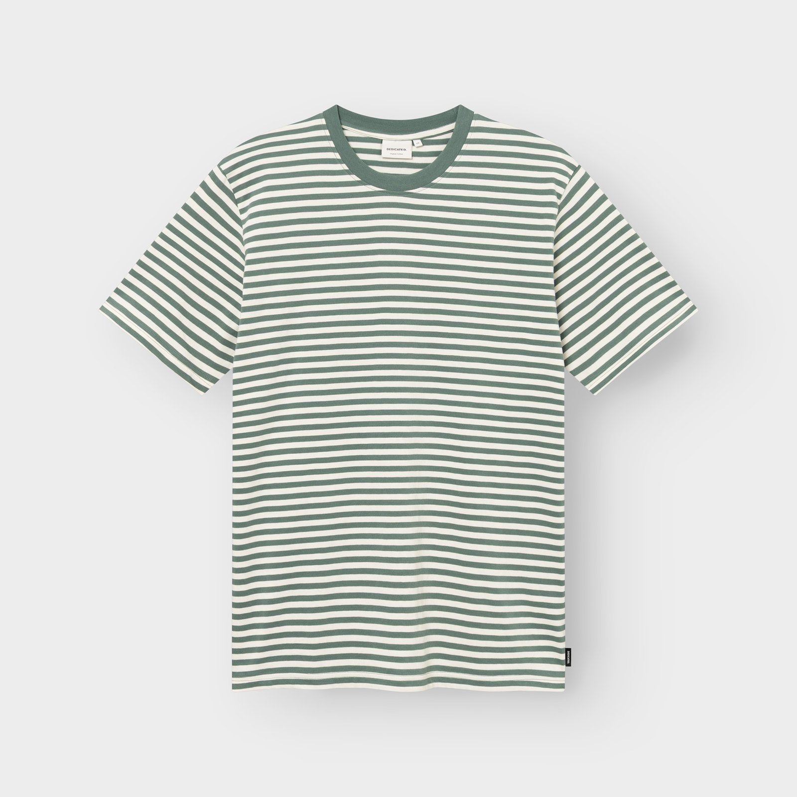 T-shirt Stockholm Stripes Green/Off-White