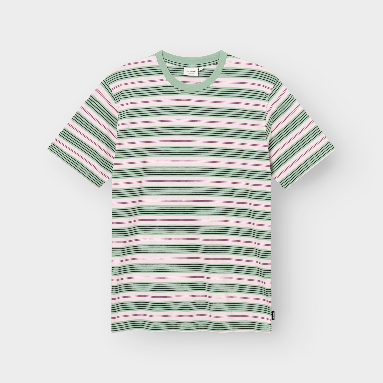 T-shirt Stockholm Stripes Retro Stripe Granite Green