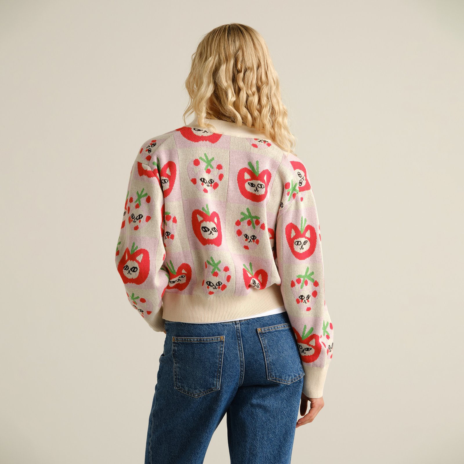 Cardigan Kanan Fruit Cat Bingo