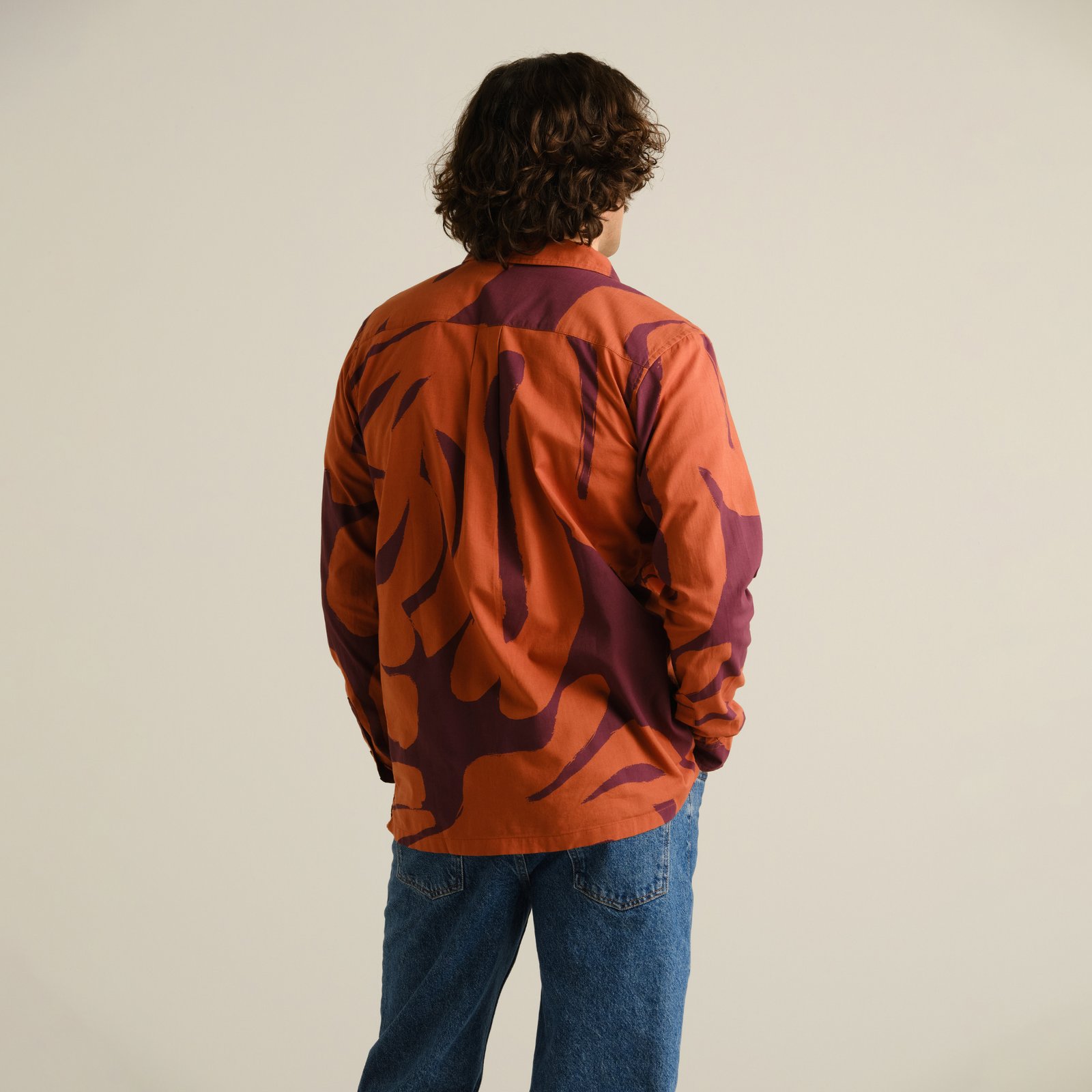 Shirt Edsta Abstract Coral Fig Red