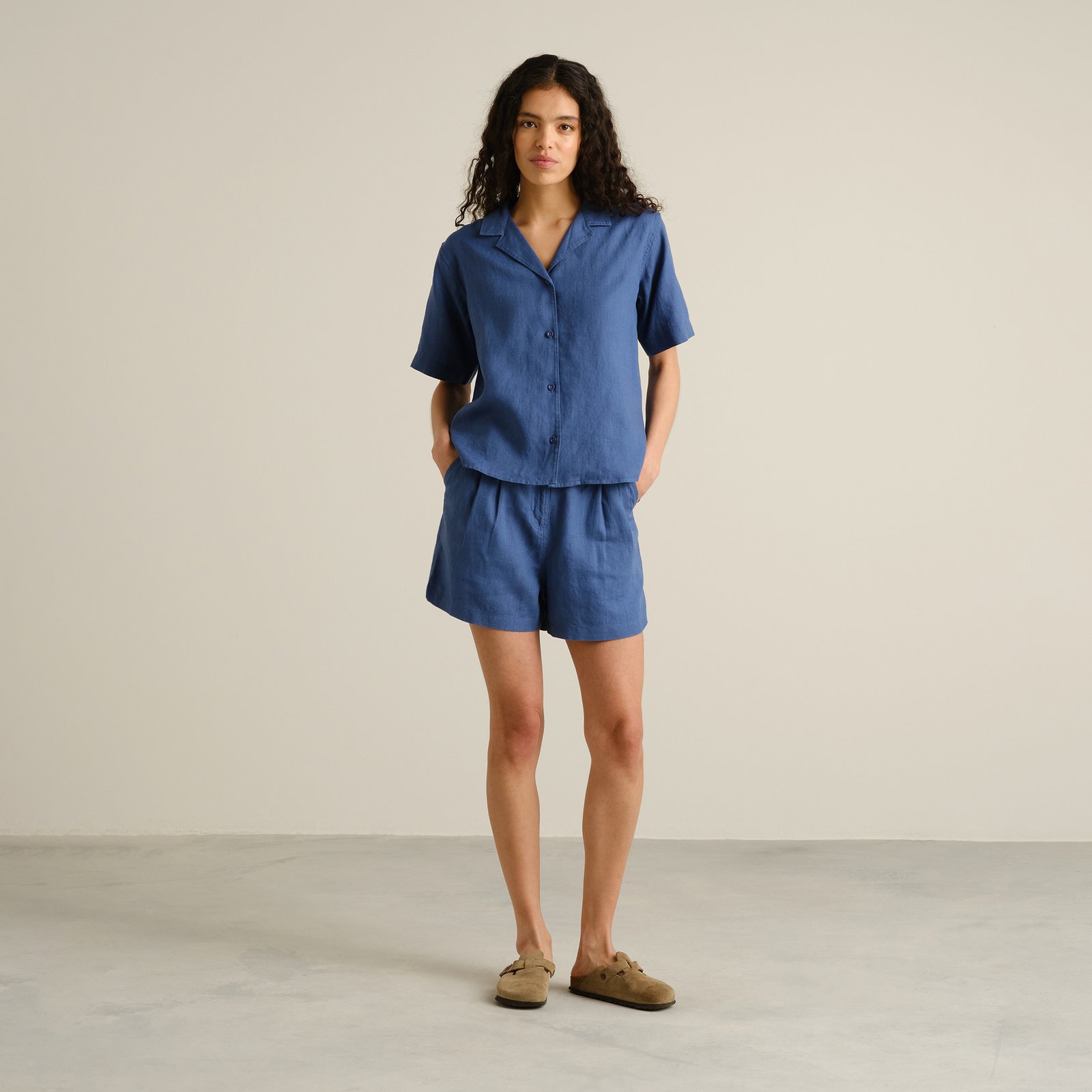 Shirt Torup Linen True Blue