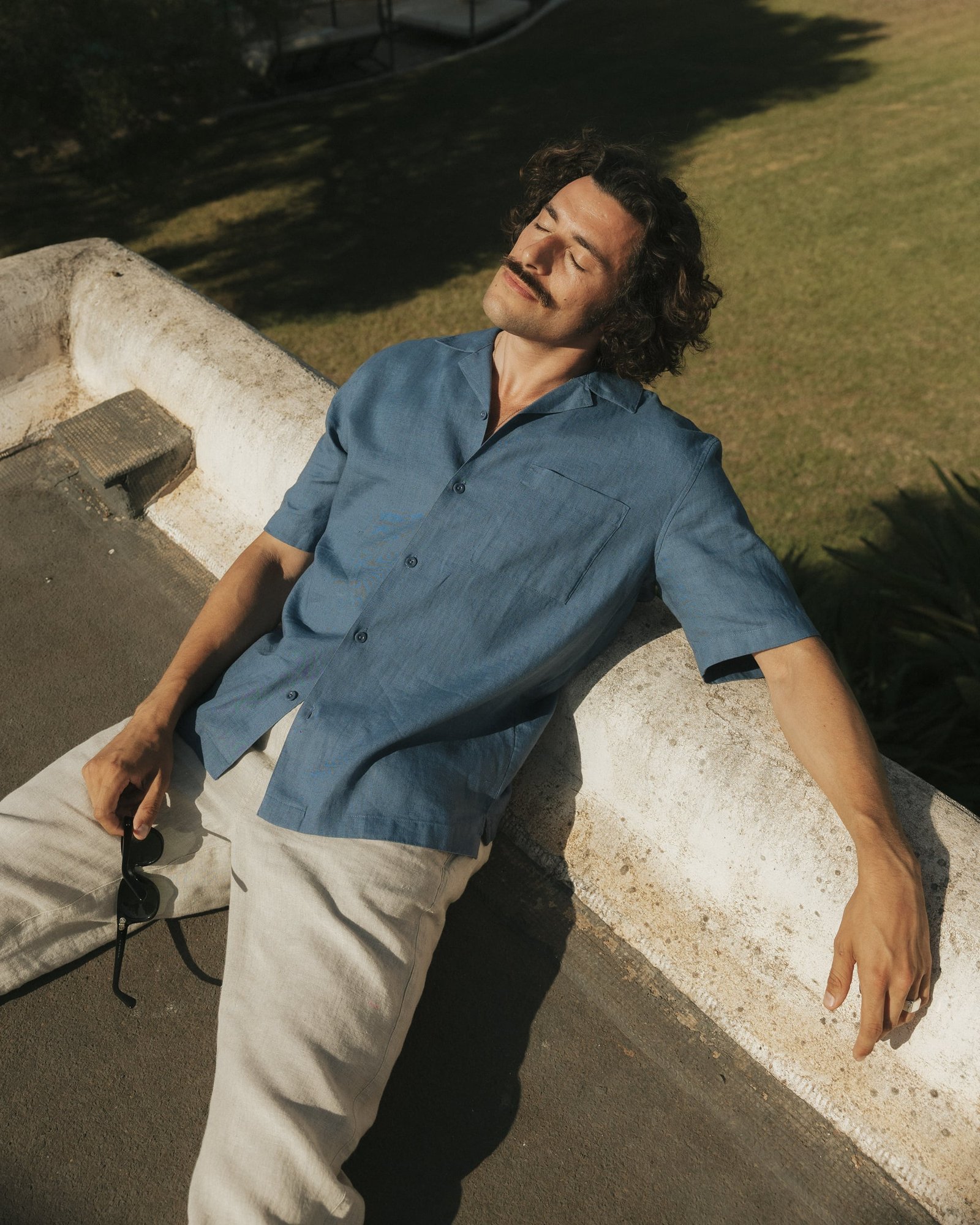 Shirt Marstrand Linen True Blue