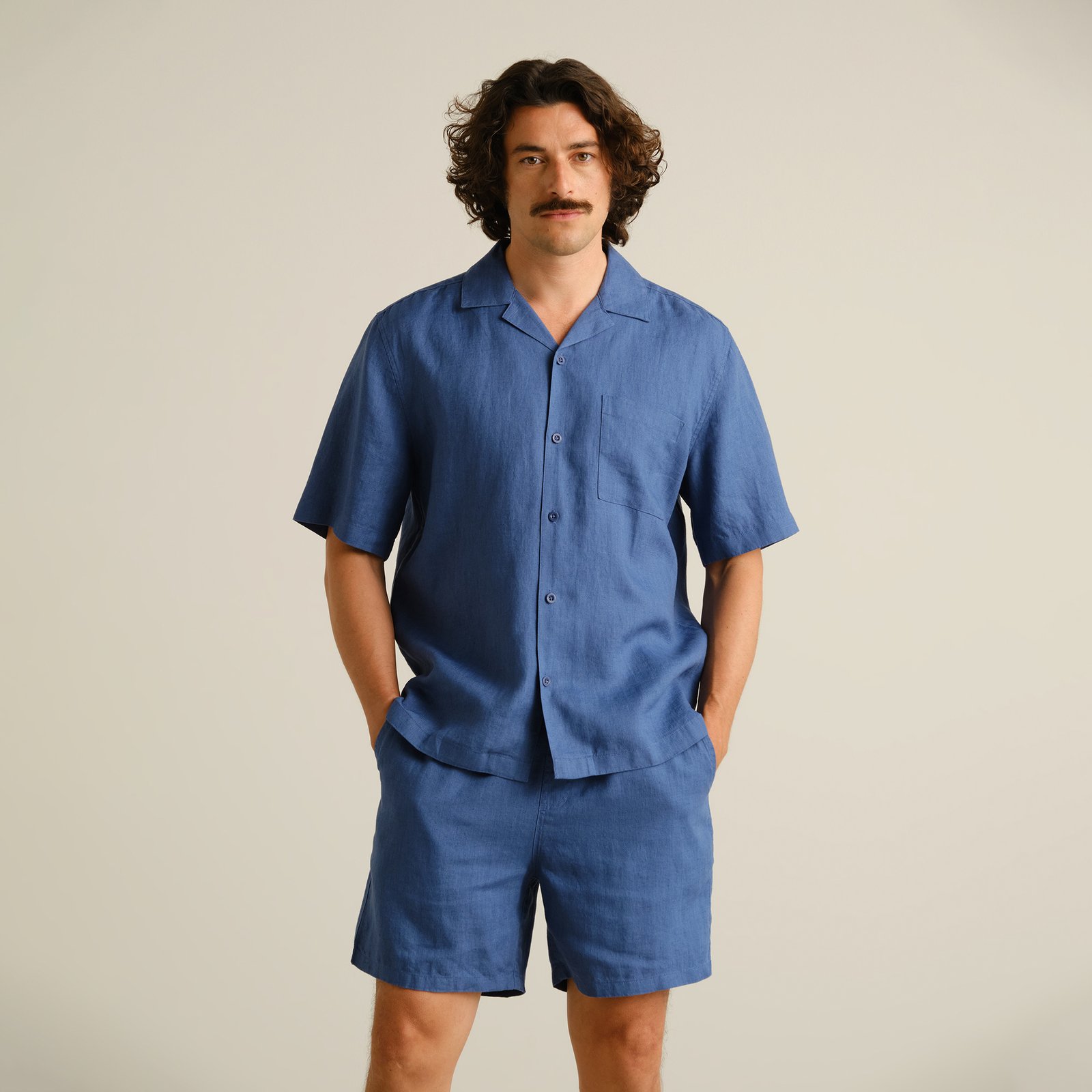 Shirt Marstrand Linen True Blue
