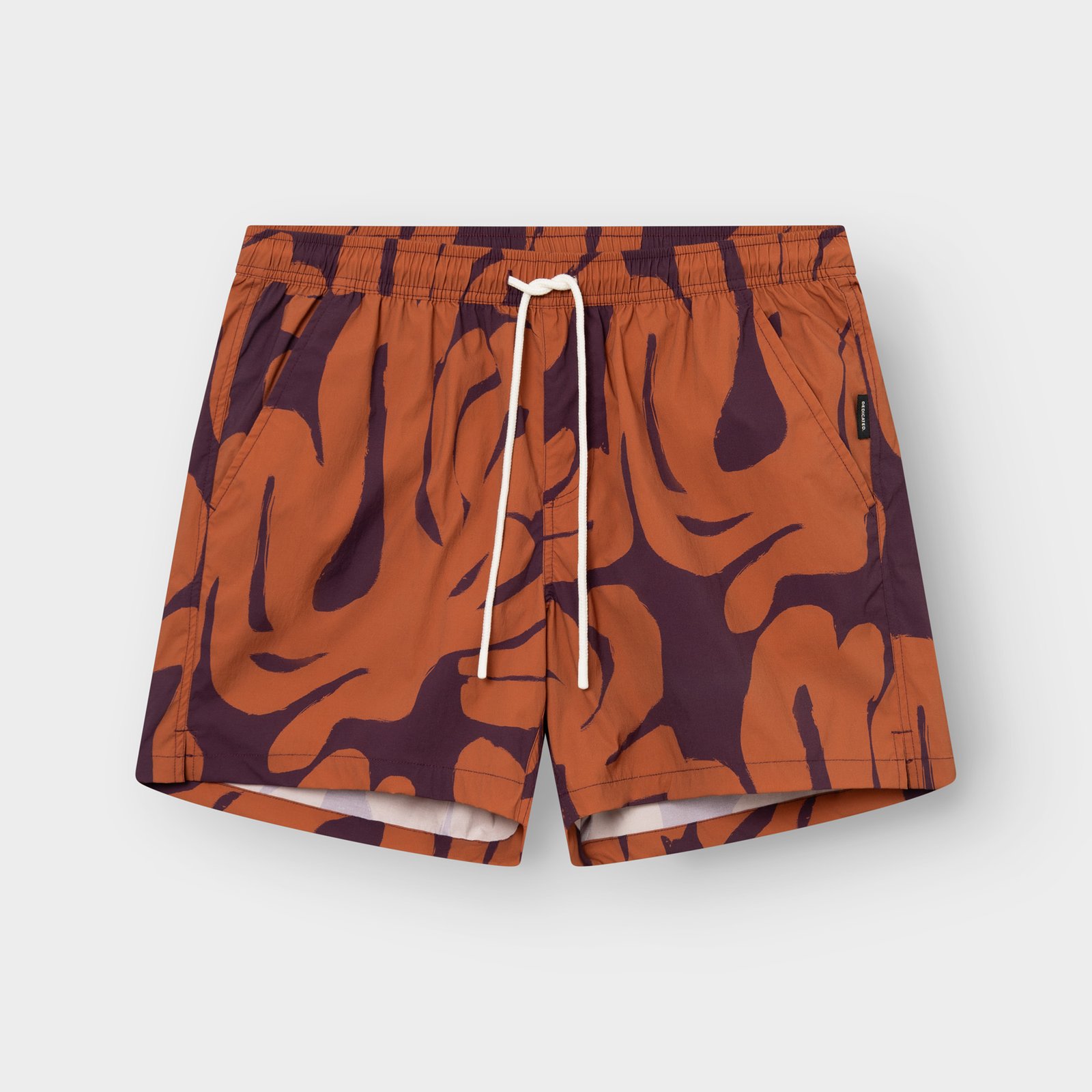 Swim Shorts Birka Abstract Coral Fig Red