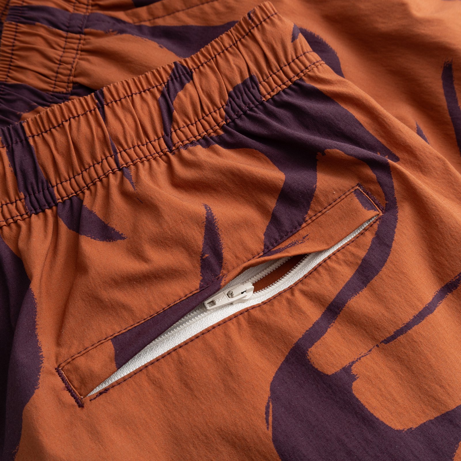 Swim Shorts Birka Abstract Coral Fig Red