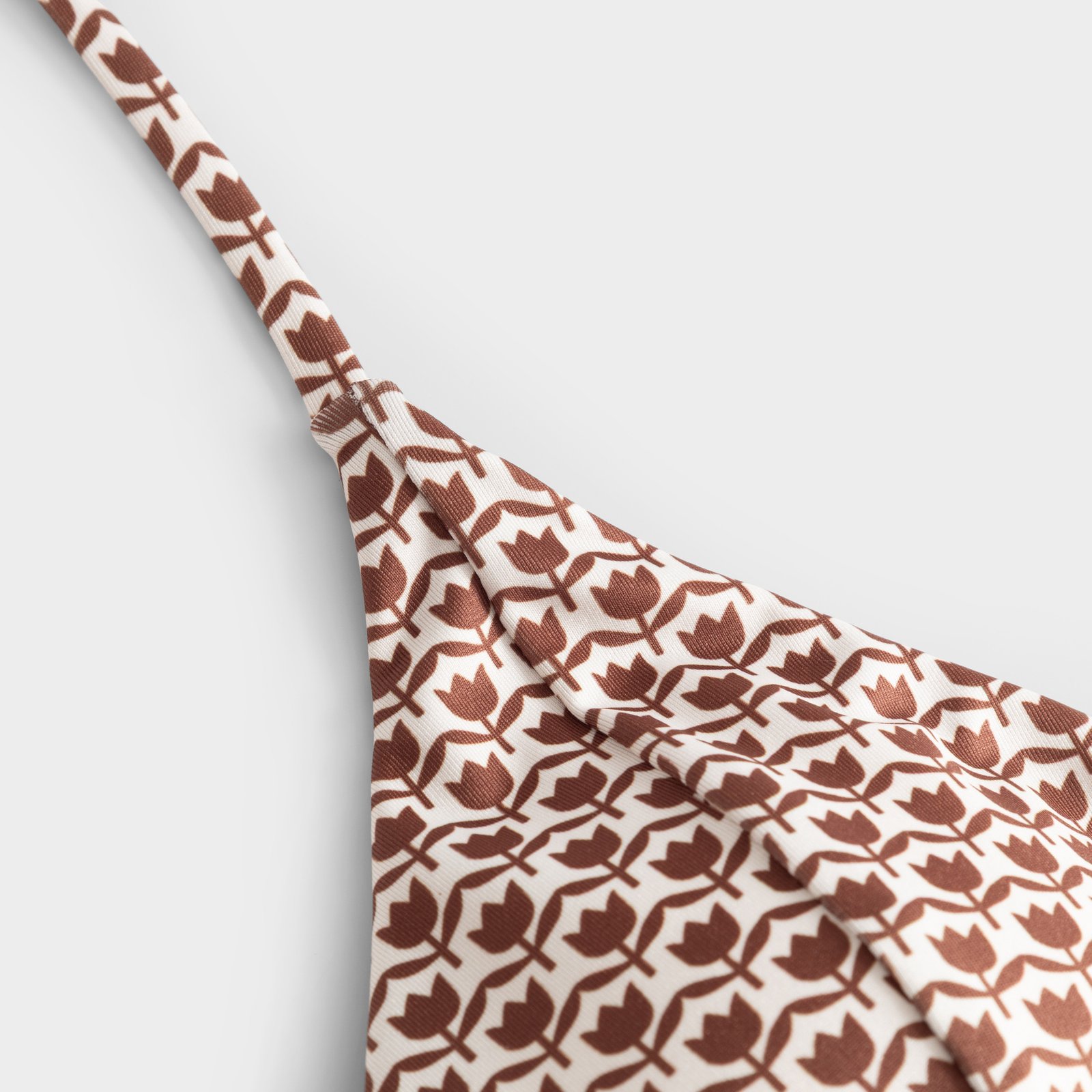 Bikini Top Alva Tulips Cappuccino Brown