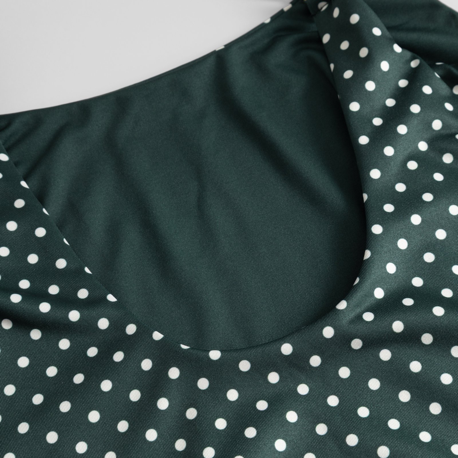 Swimsuit Simrishamn Polkadots Dark Green