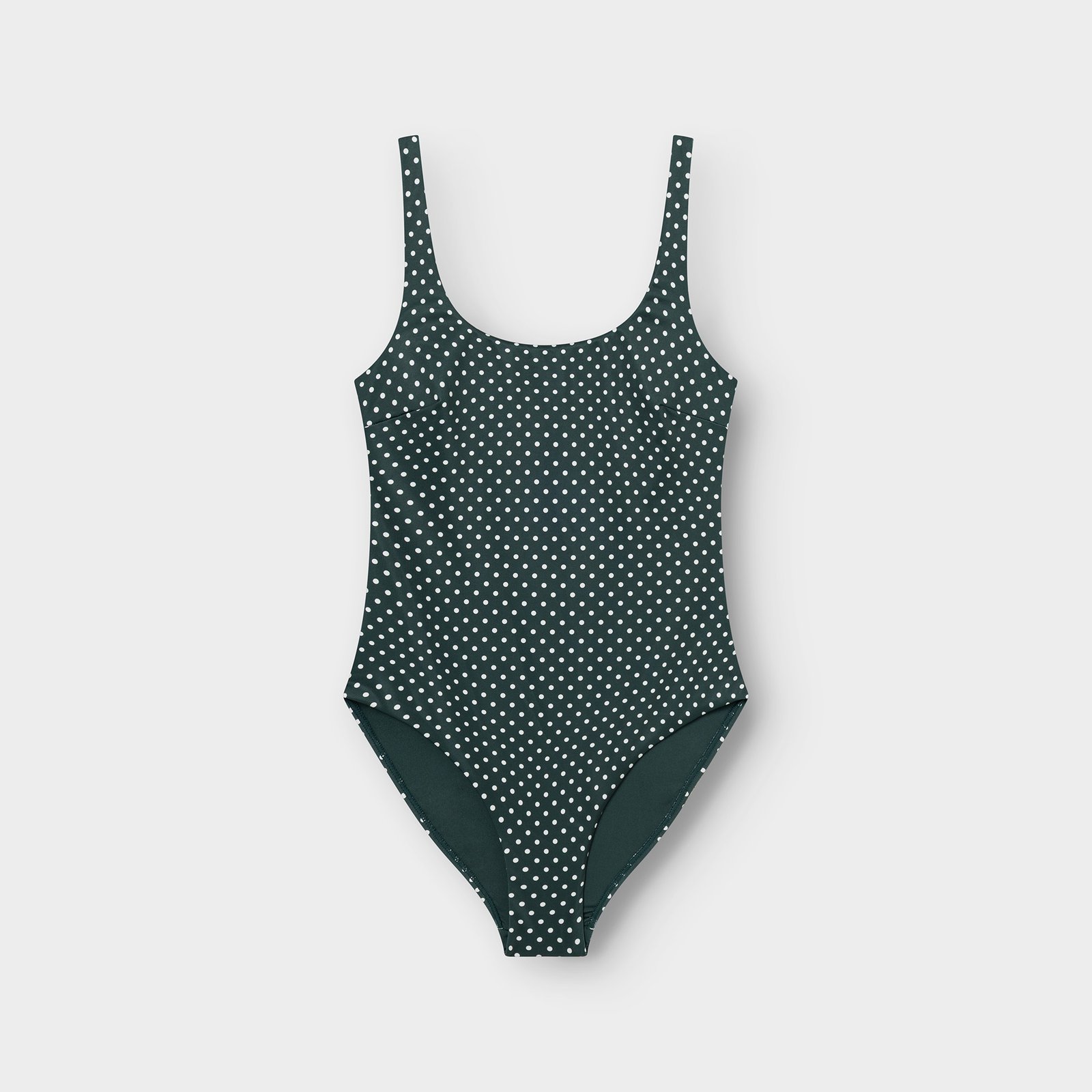 Swimsuit Simrishamn Polkadots Dark Green
