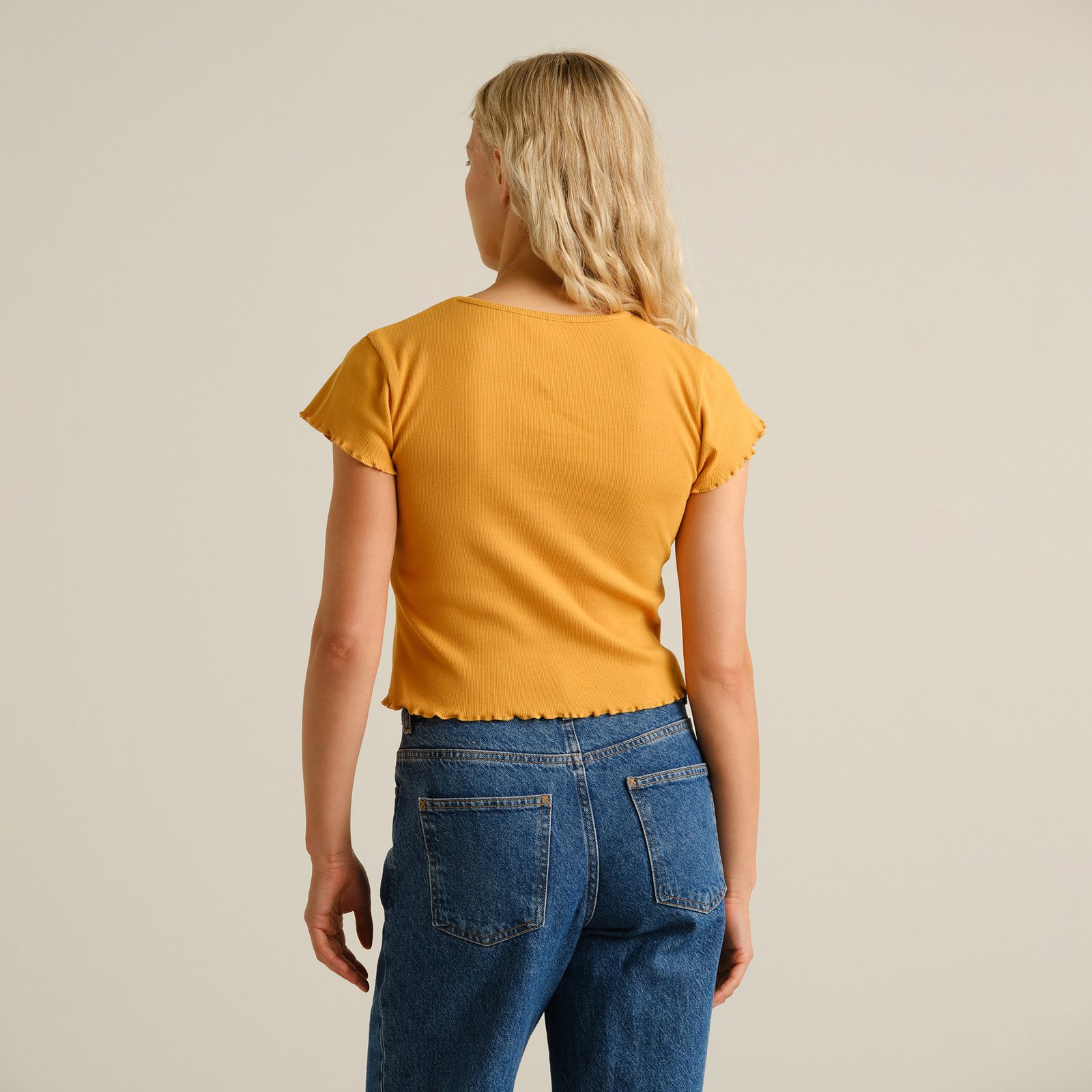 Rib Top Ven Amber Yellow