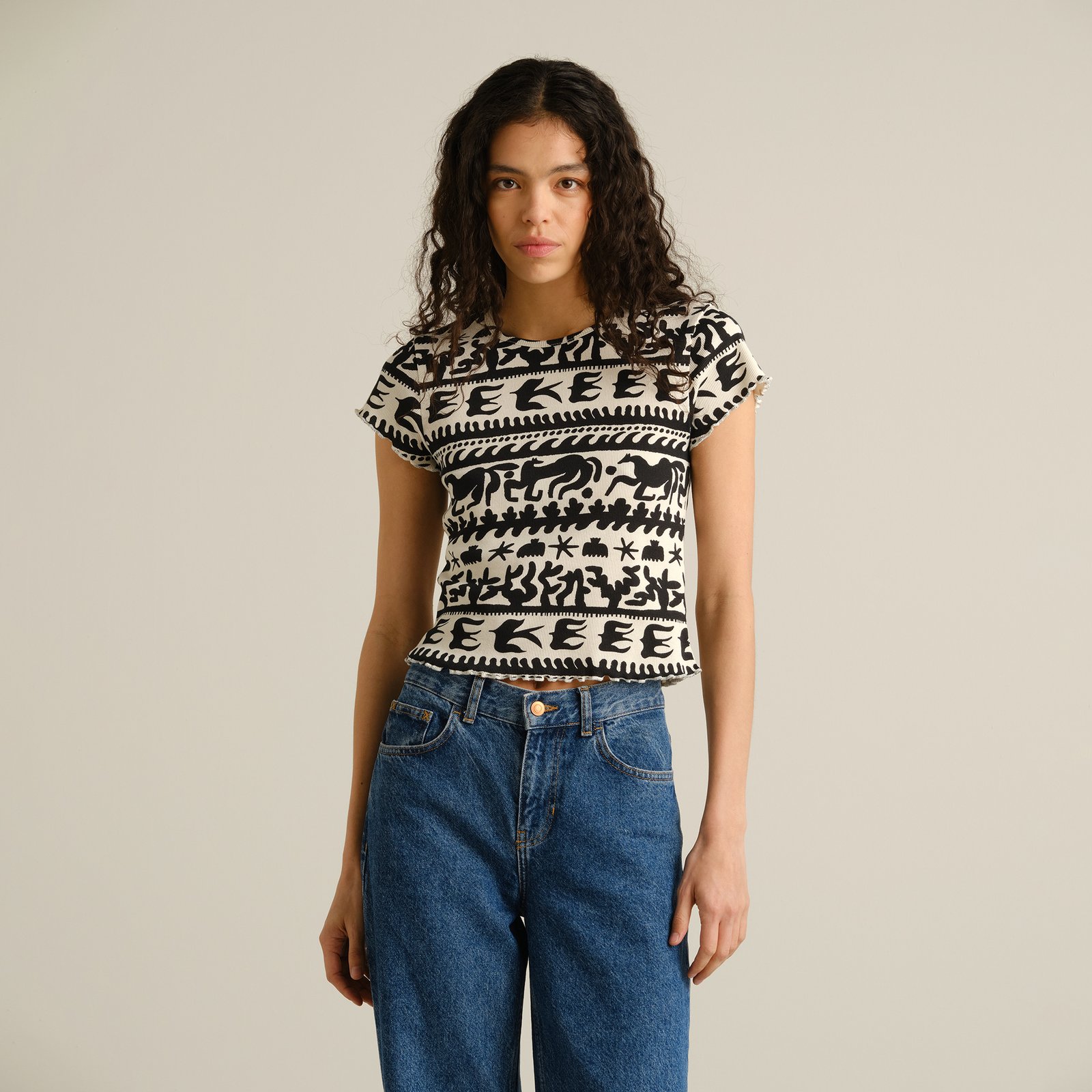 Rib Top Ven Beach Gallop Egg White