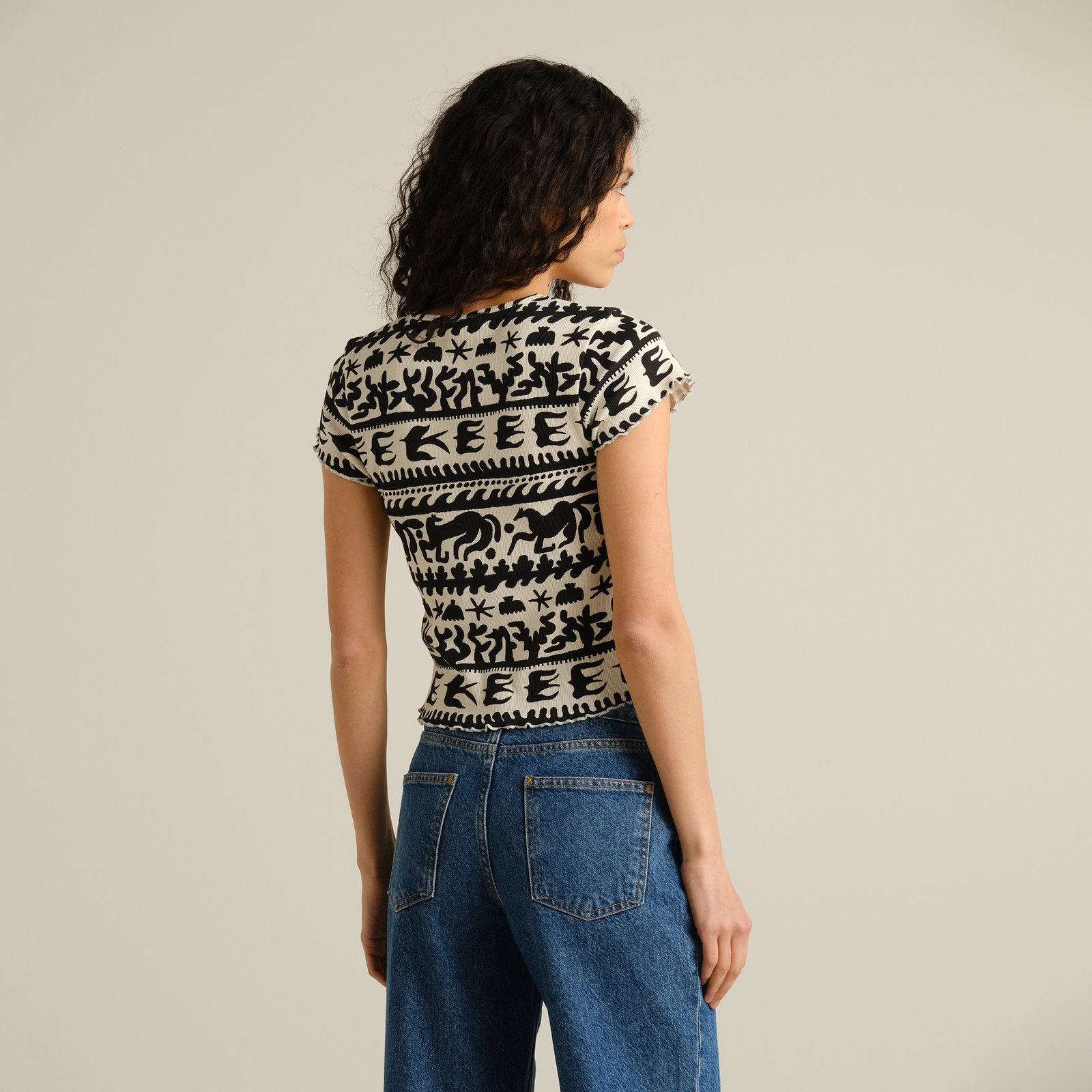 Rib Top Ven Beach Gallop Egg White