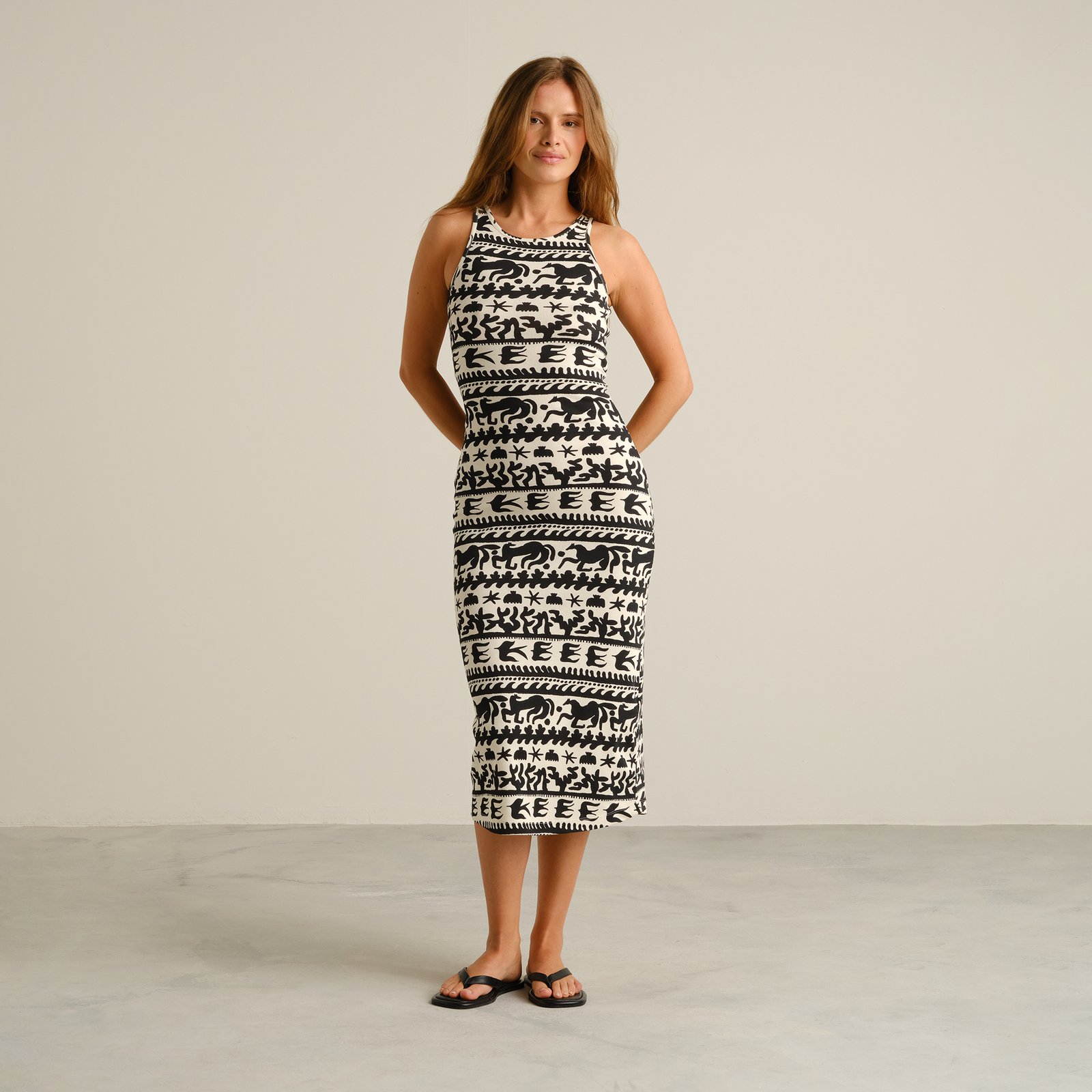 Rib Dress Motala Beach Gallop Egg White