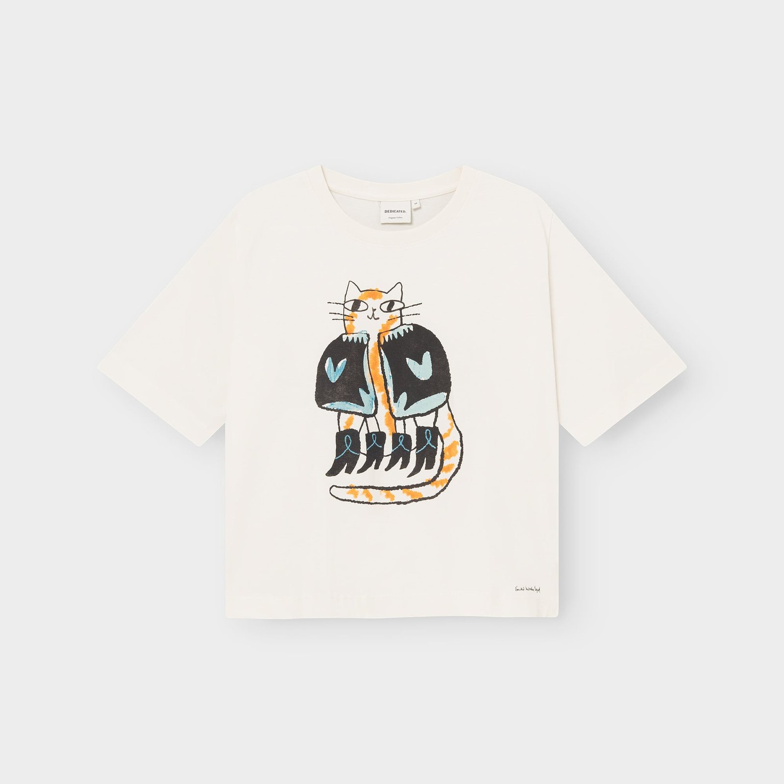 T-shirt Vadstena Cowboy Cat Off-White