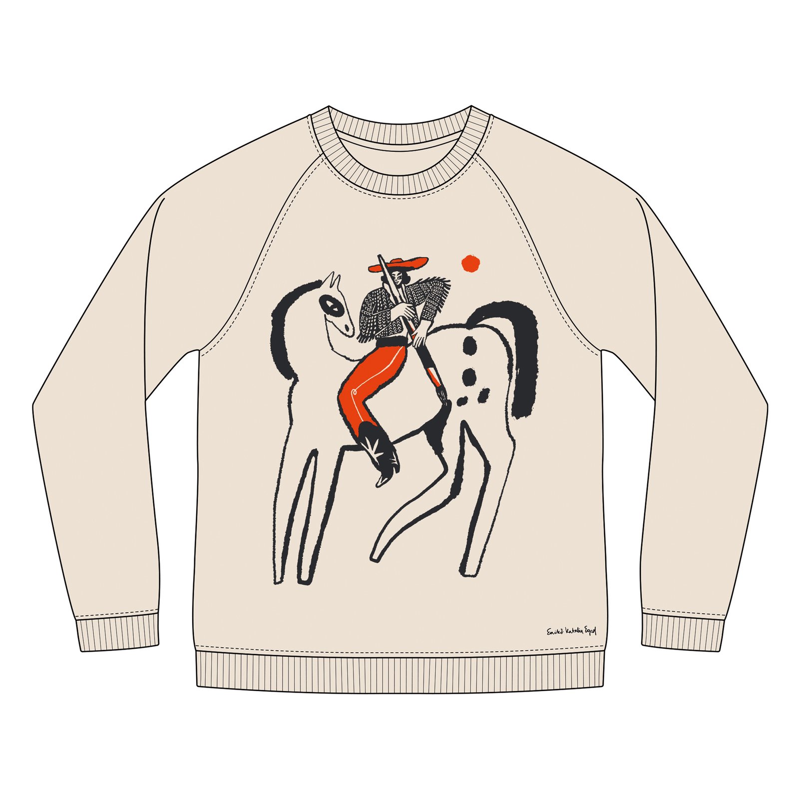 Sweatshirt Ystad Paint My Horse Egg White