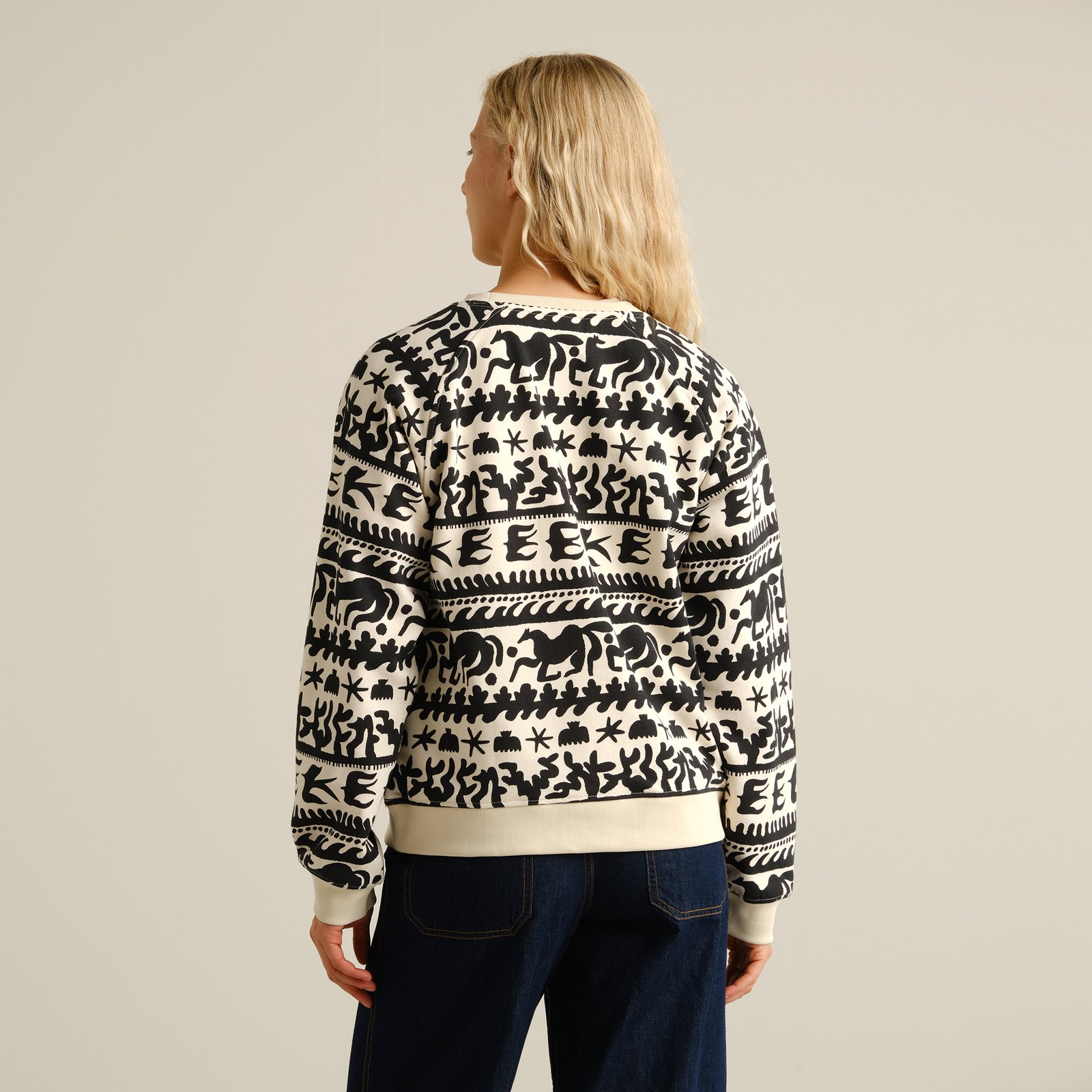 Sweatshirt Ystad Beach Gallop Egg White
