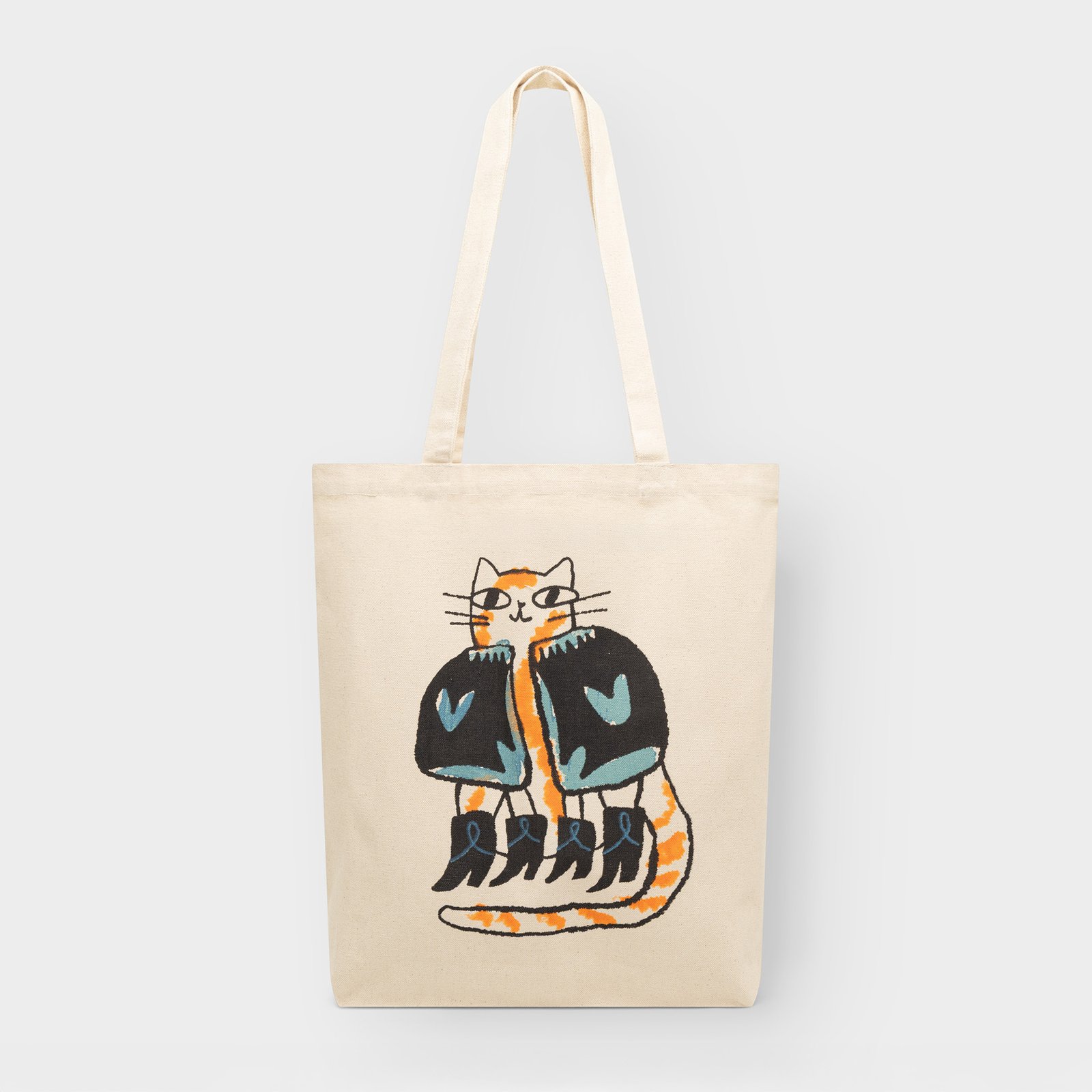 Tote Bag Torekov Cowboy Cat Off-White