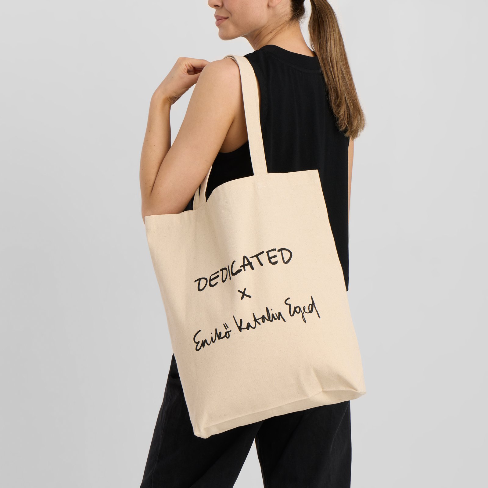 Tote Bag Torekov Cowboy Cat Off-White