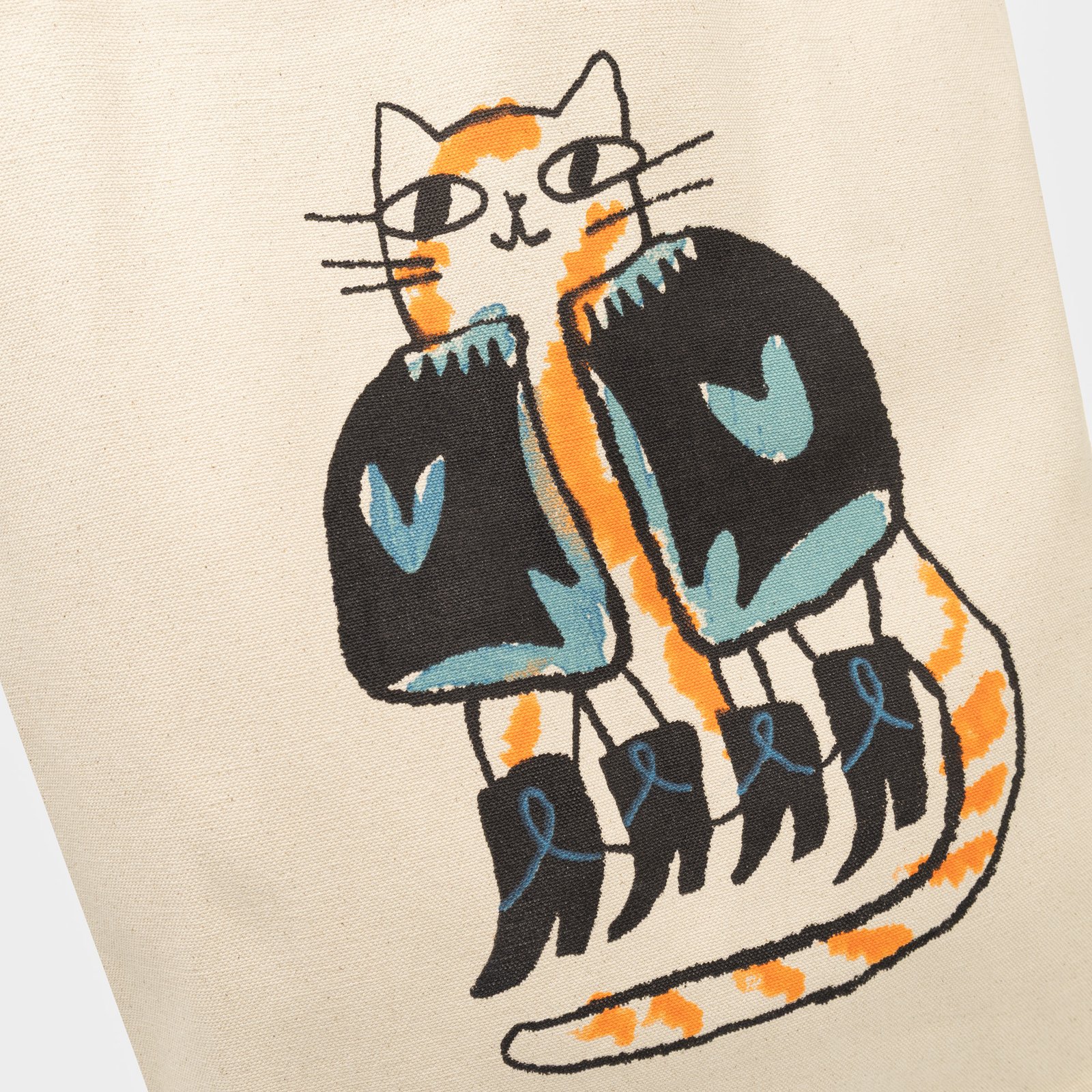Tote Bag Torekov Cowboy Cat Off-White