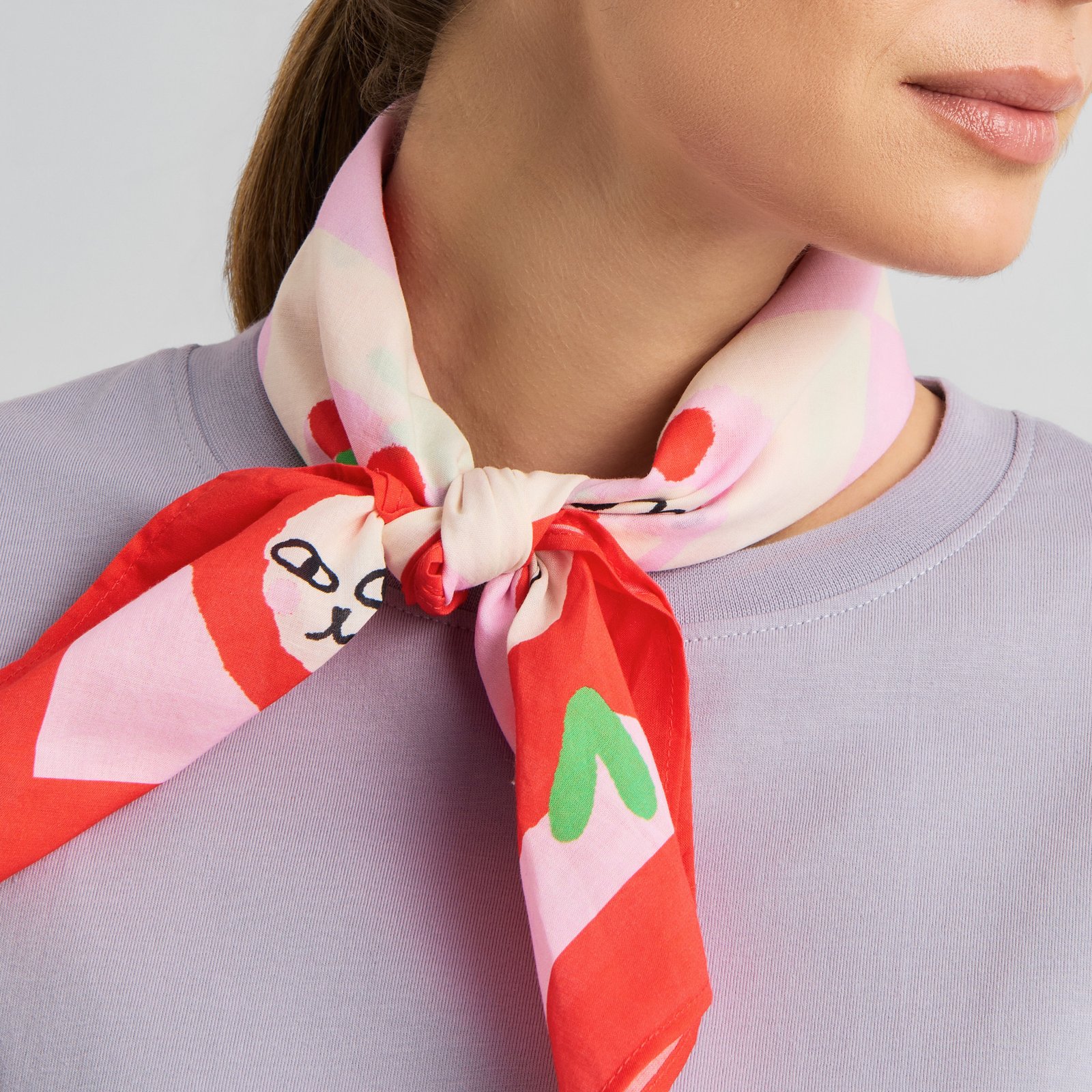 Scarf Kullavik Fruit Cat Bingo Multi Color