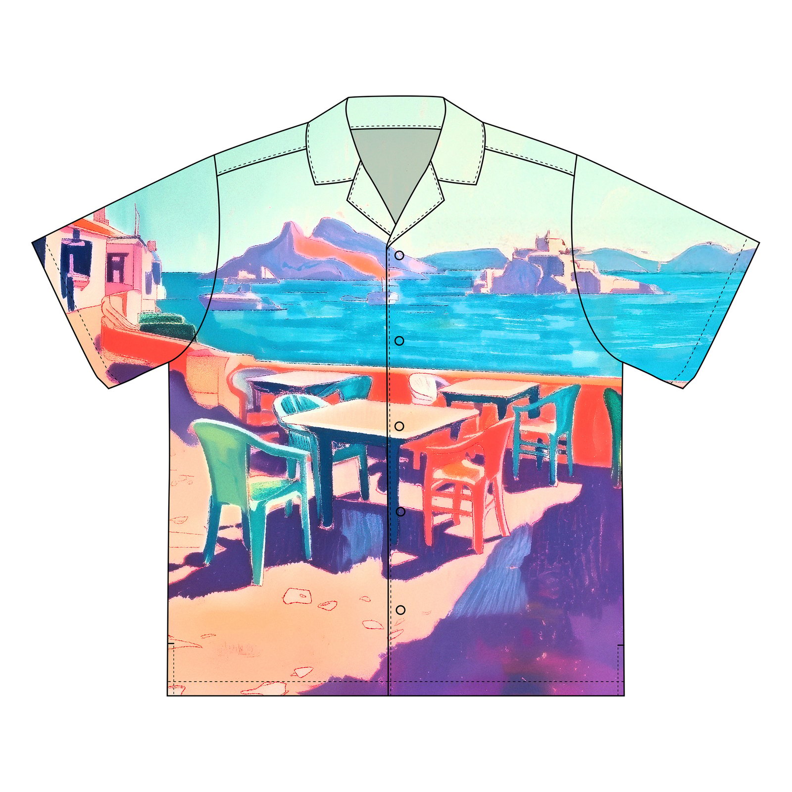 Shirt Marstrand Table By the Sea