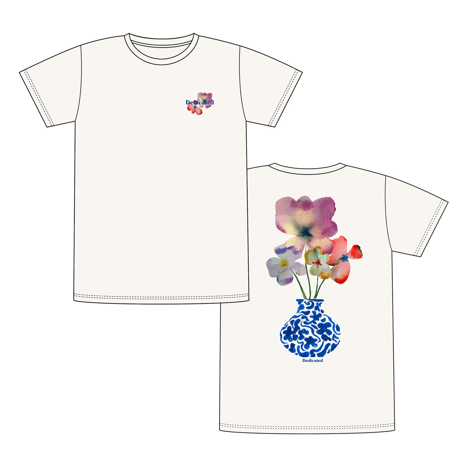 T-shirt Stockholm Cut Flower Off-White