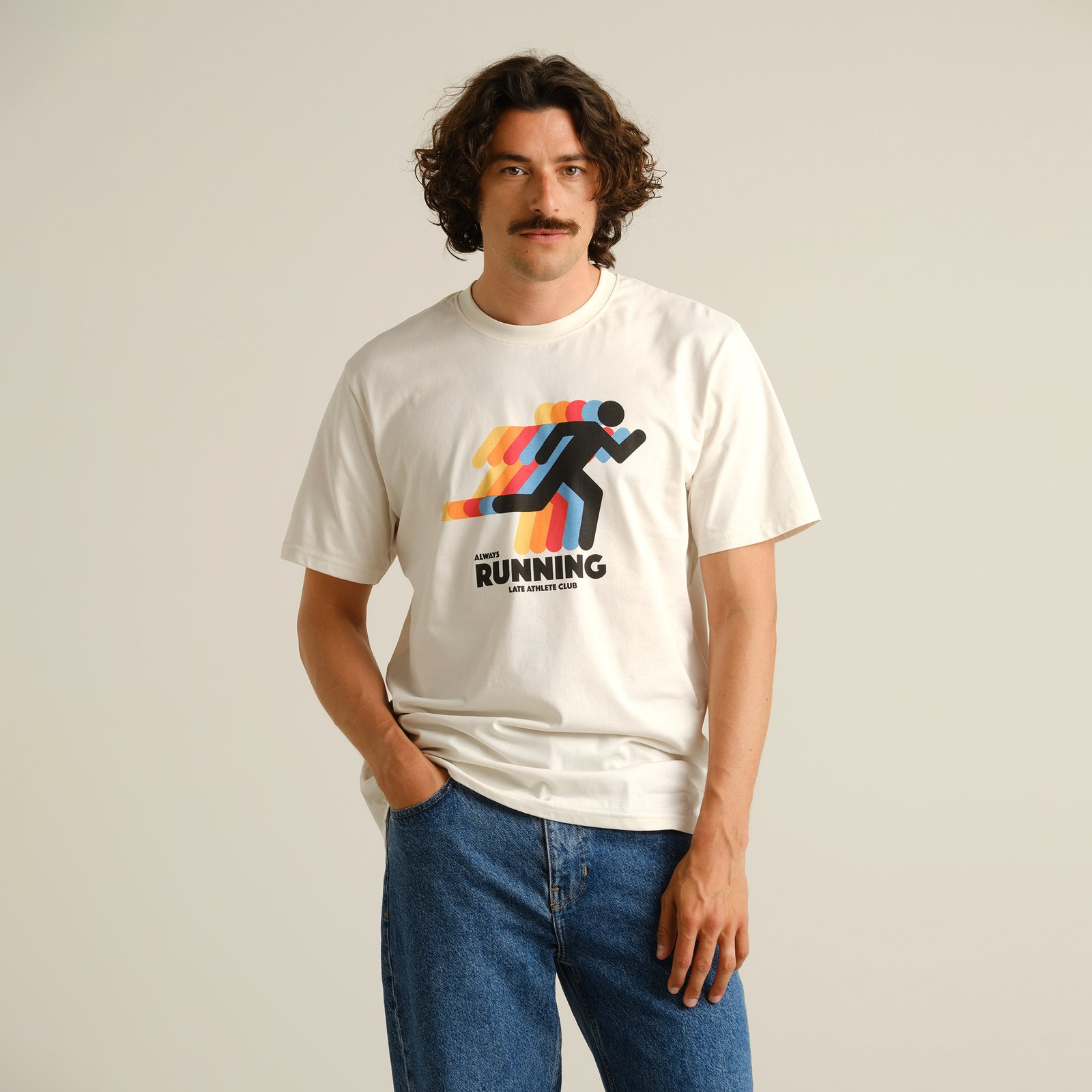 T-shirt Stockholm Running Late Off-White