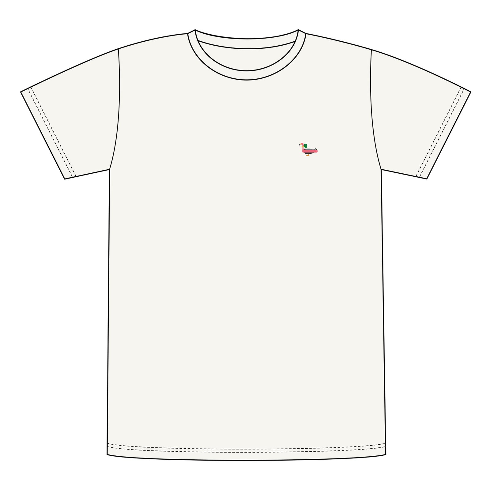 T-shirt Stockholm Floating Duck Off-White