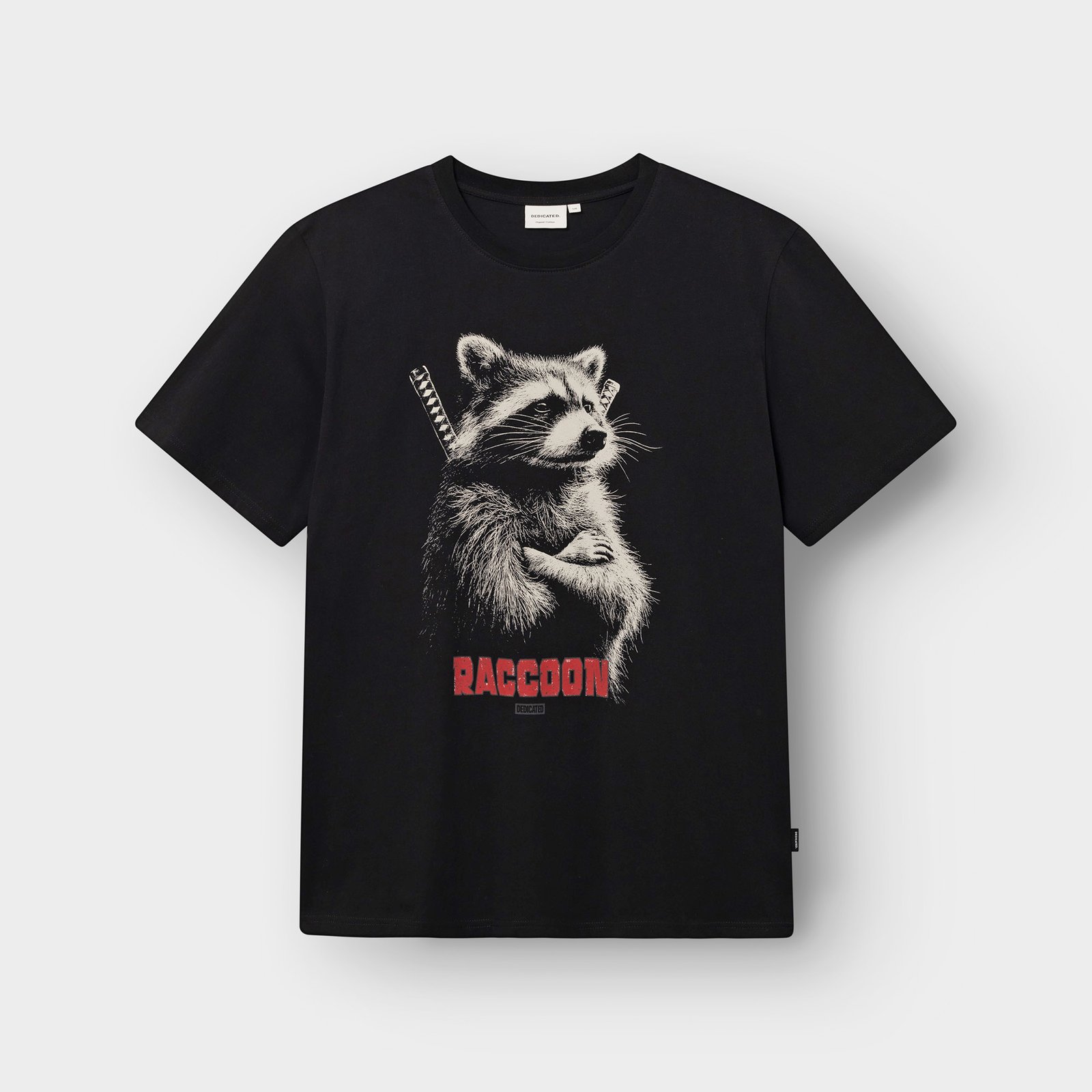 T-shirt Stockholm Raccoon Black