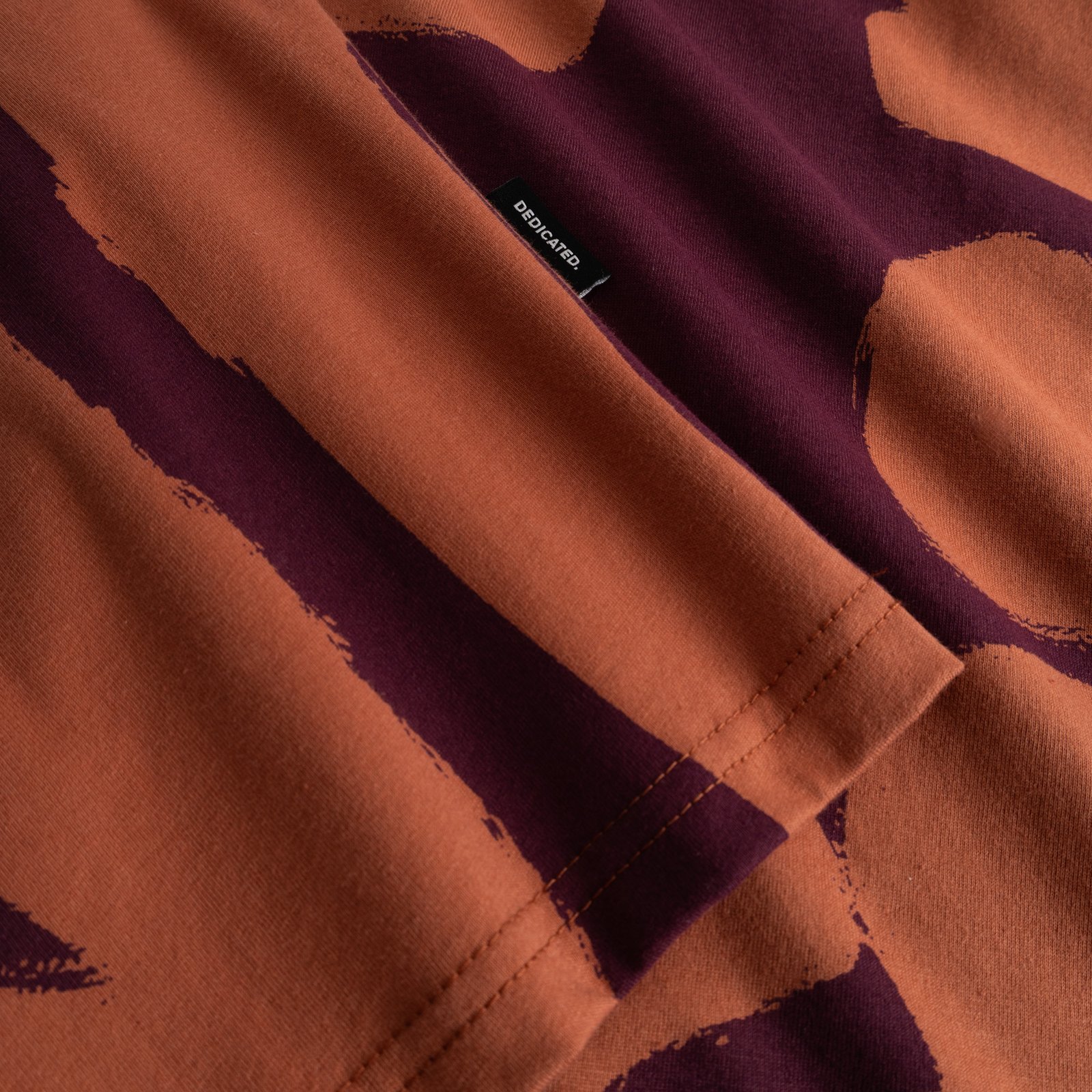 T-shirt Stockholm Abstract Coral Fig Red