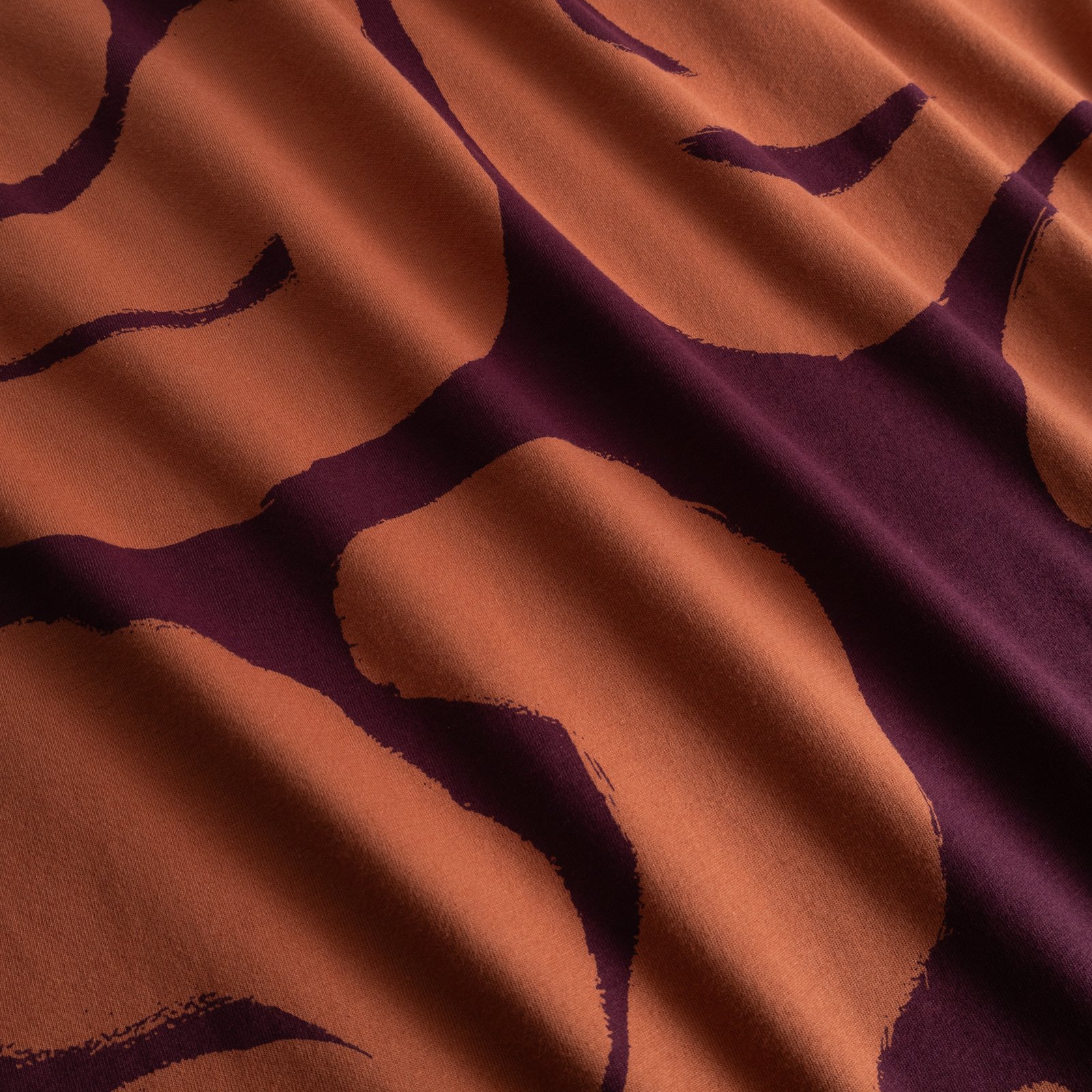 T-shirt Stockholm Abstract Coral Fig Red