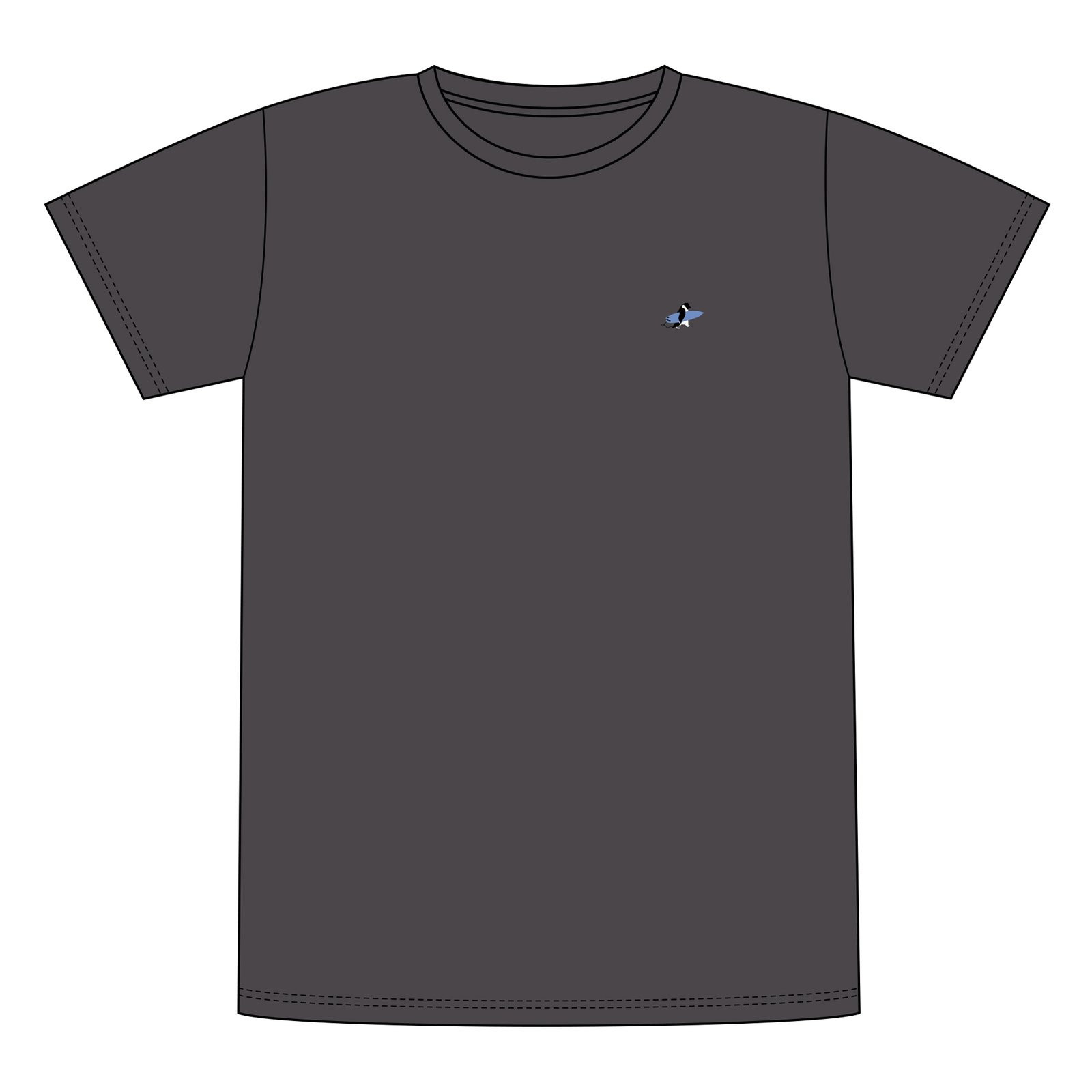 T-shirt Stockholm Surf Penguin Charcoal