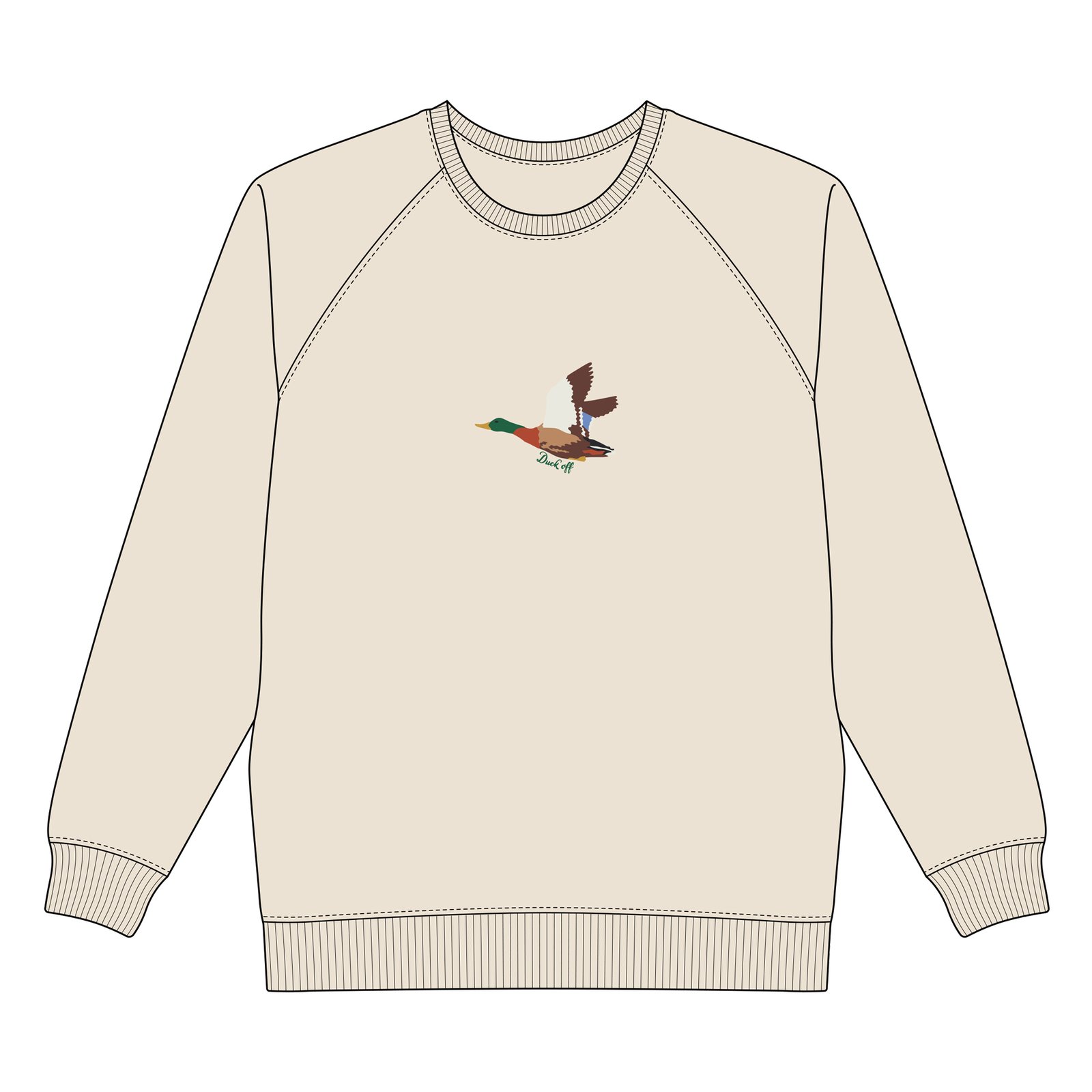 Sweatshirt Malmoe Duck Off Egg White