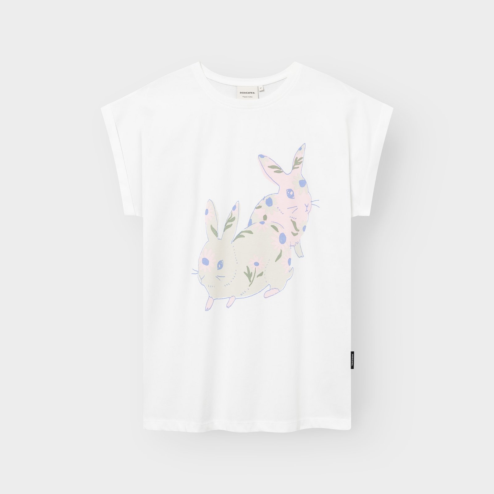 T-shirt Visby Flower Bunnies White