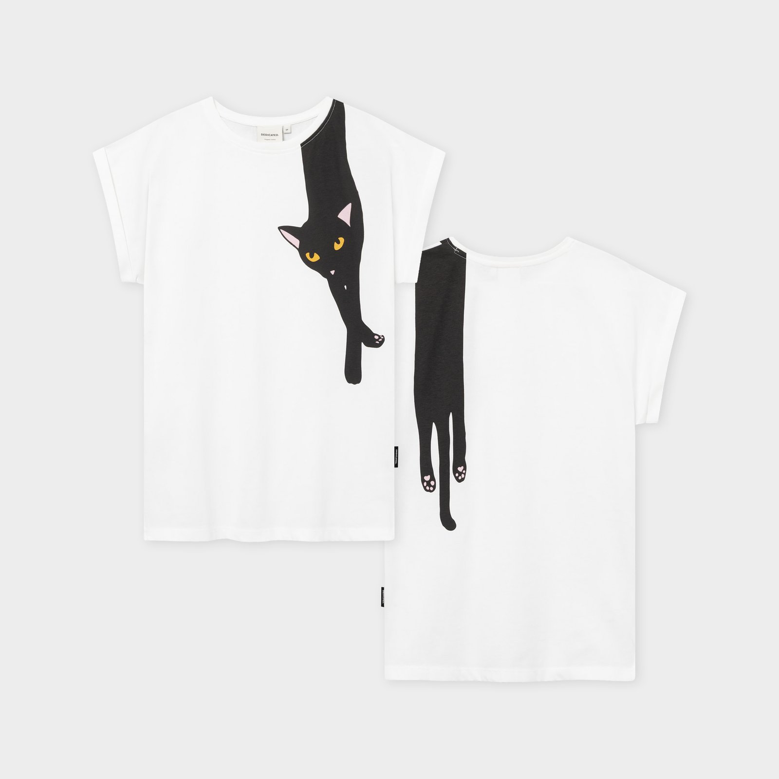 T-shirt Visby Long Cat White