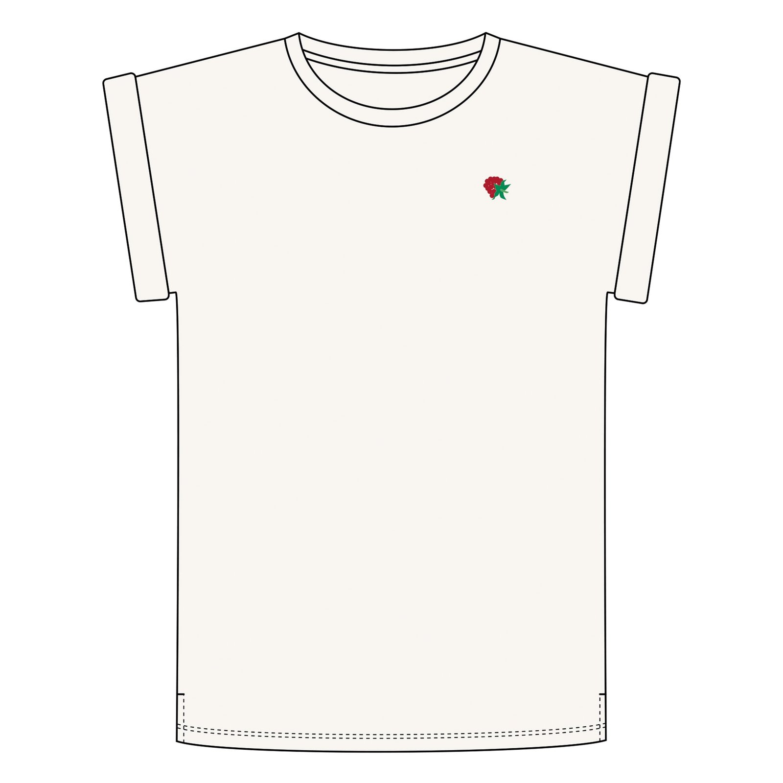 T-shirt Visby Raspberry Off-White