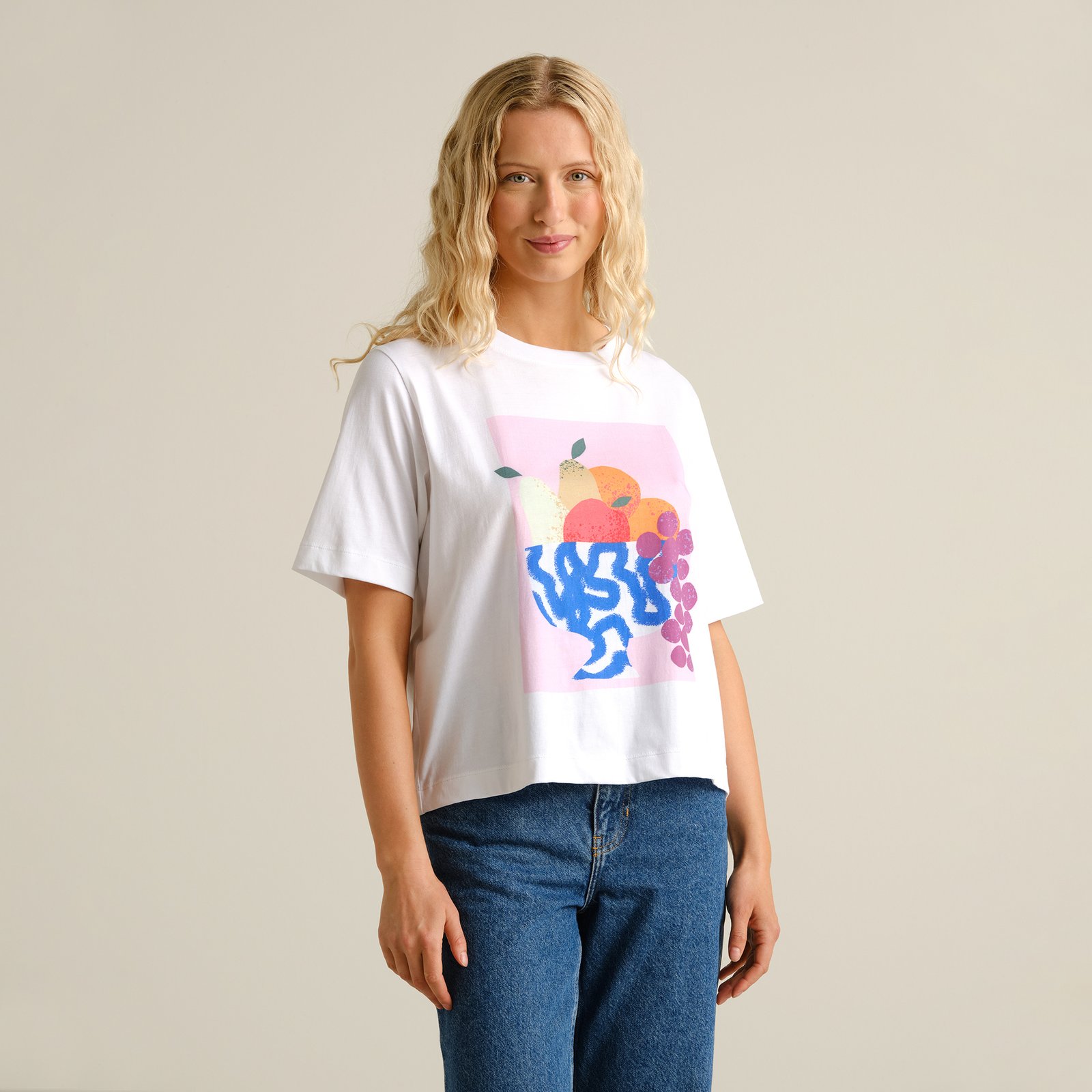 T-shirt Vadstena Fruit Bowl White