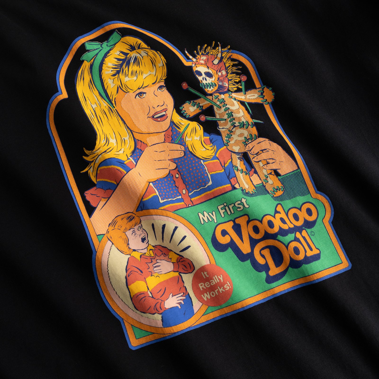 T-shirt Vadstena Voodoo Doll Black