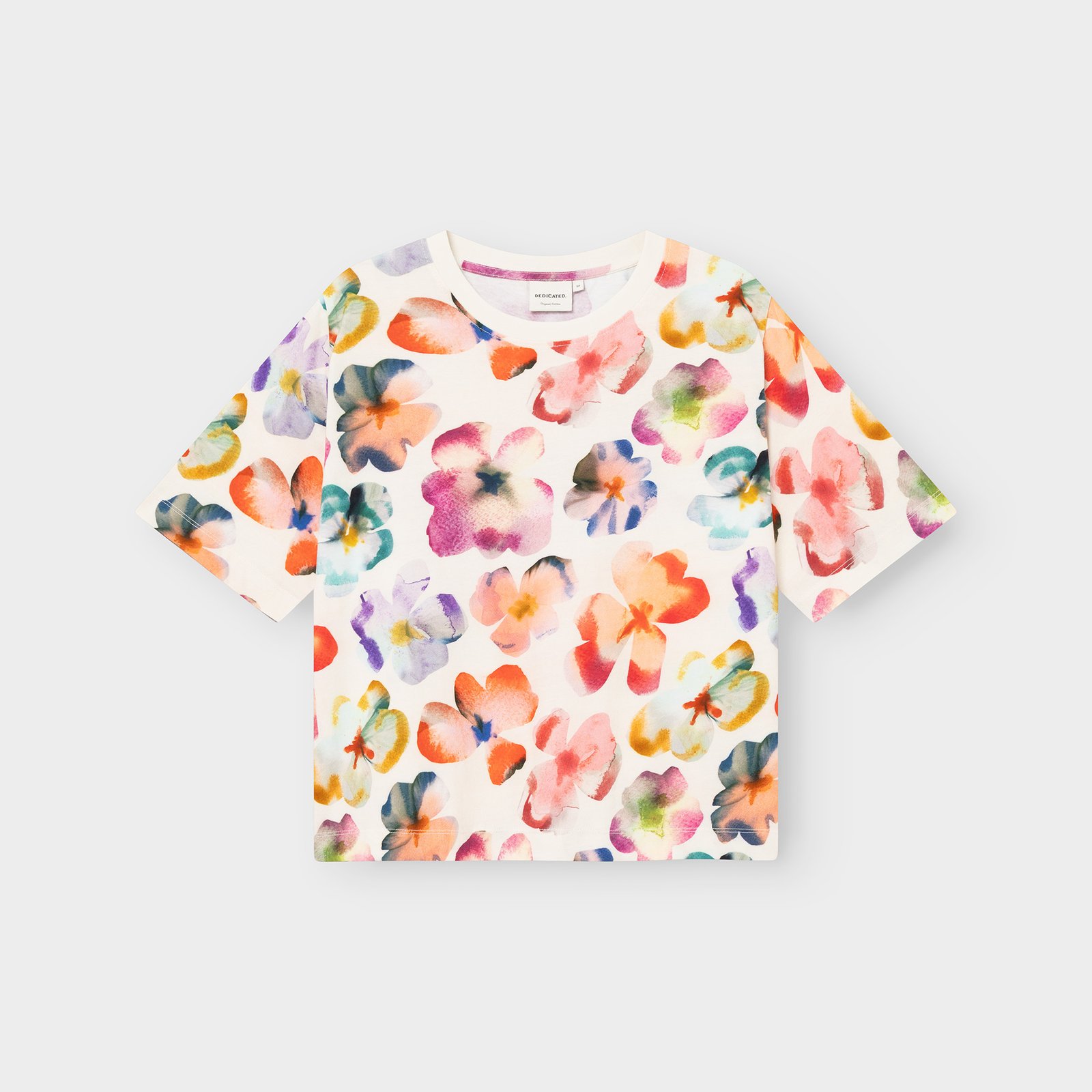 T-shirt Vadstena Flower Cut Egg White