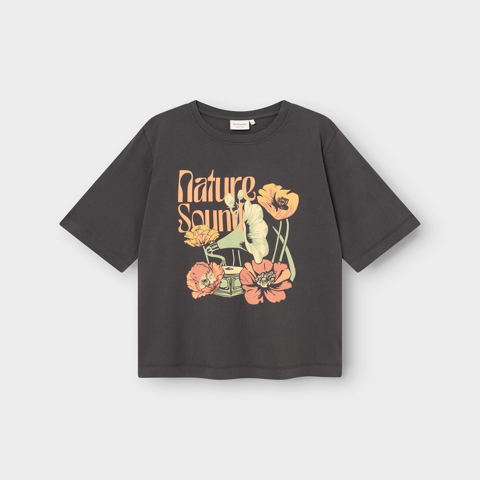 T-shirt Vadstena Nature Sound Charcoal
