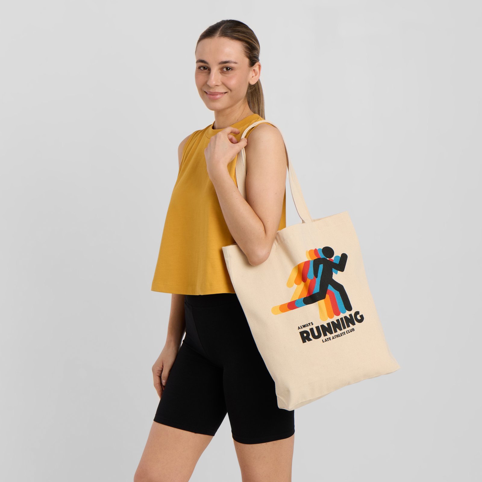 Tote Bag Torekov Running Late Off-White