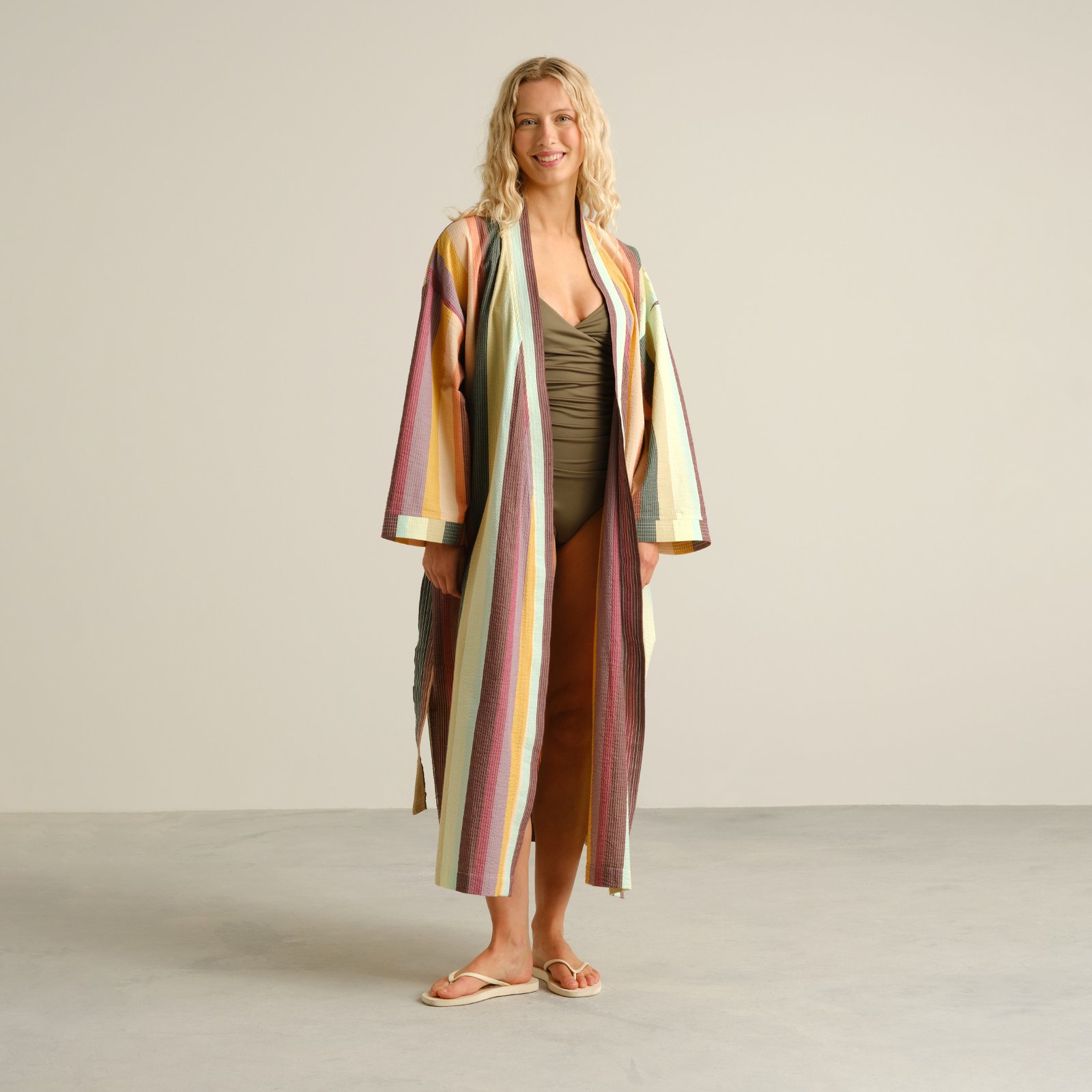 Glabo Bathrobe Sunset Stripe