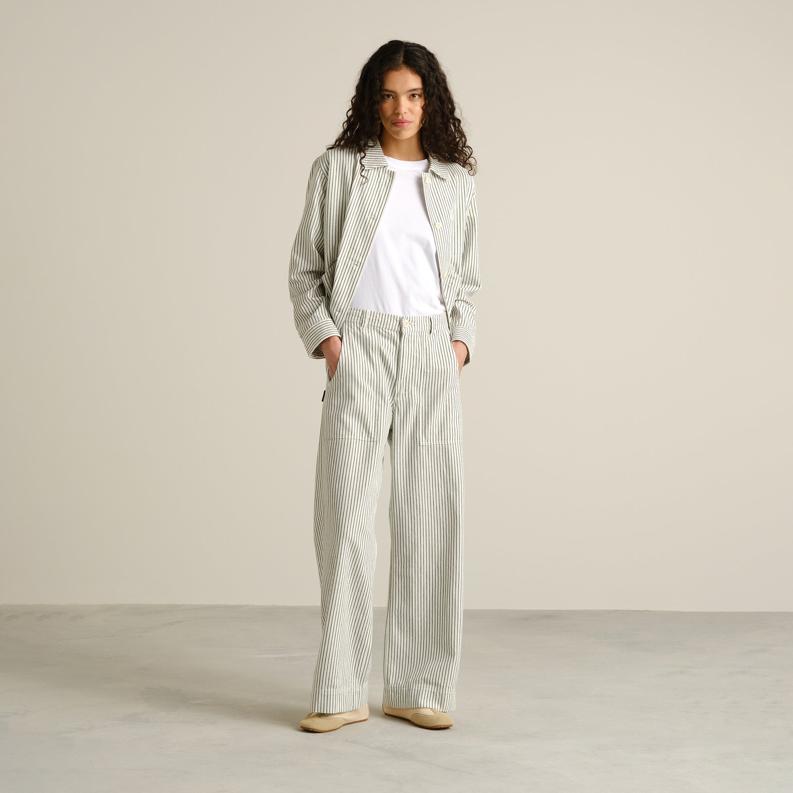 Workwear Pants Vara Work Stripe Forest Green